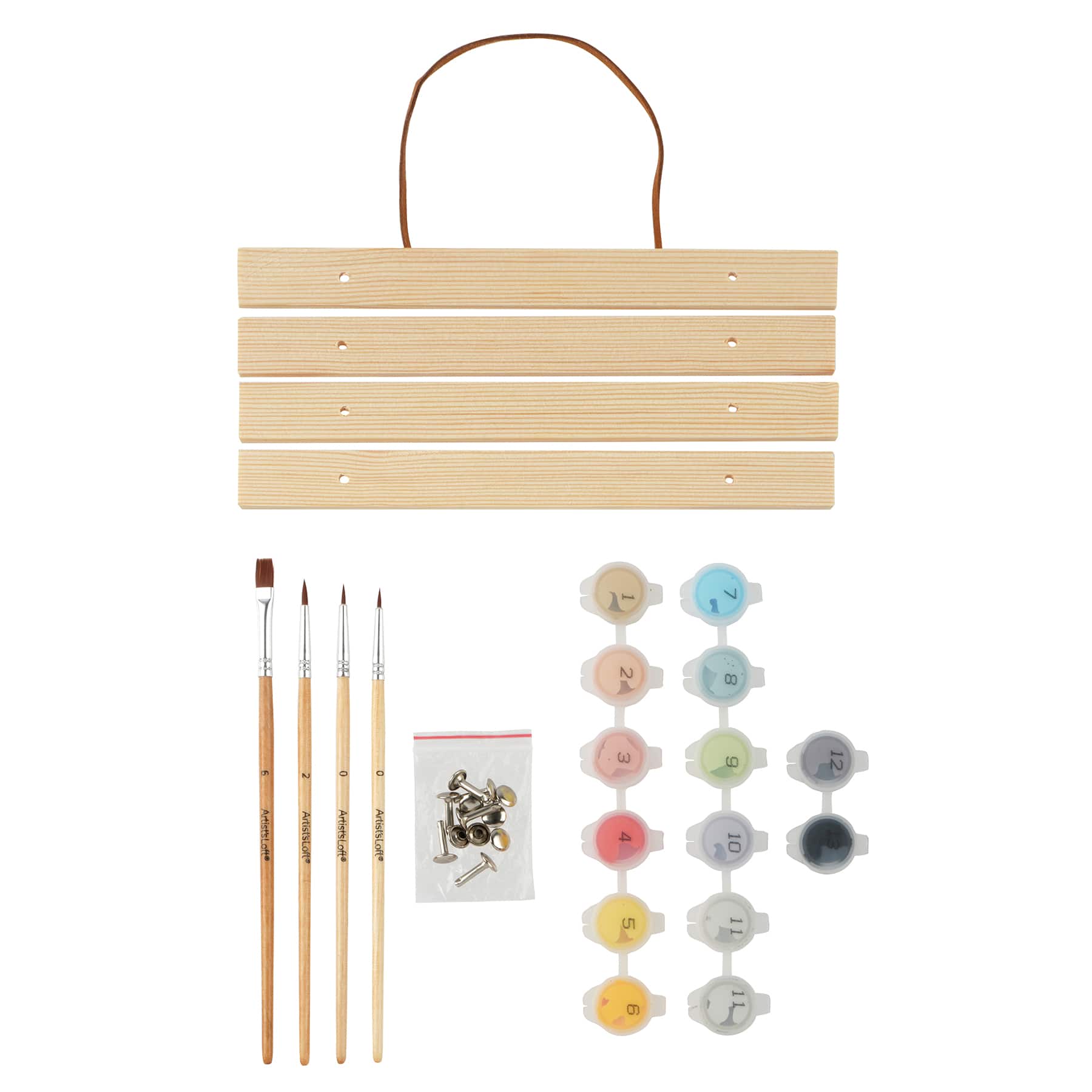 8" x 10" Butterflies Paint-by-Number Kit with Wood Display Hanger by Artist's Loft®