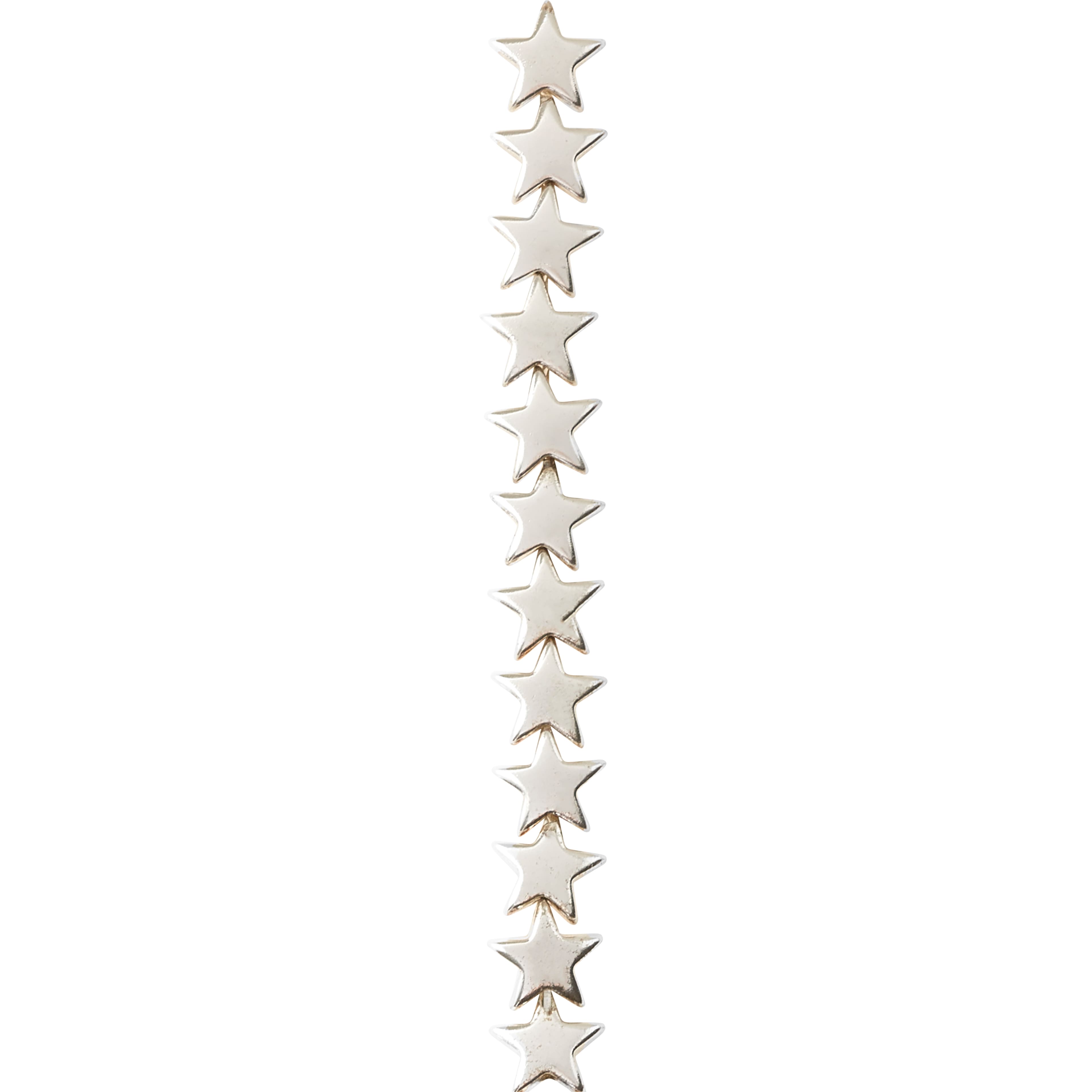 12 Pack: Silver Hematite Star Beads, 8mm by Bead Landing™