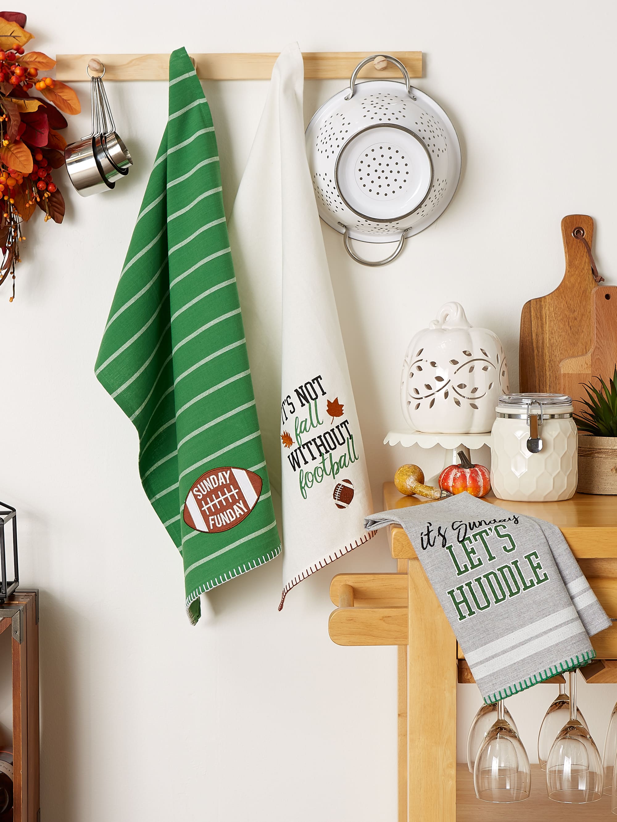DII® Sunday Football Dishtowels Set