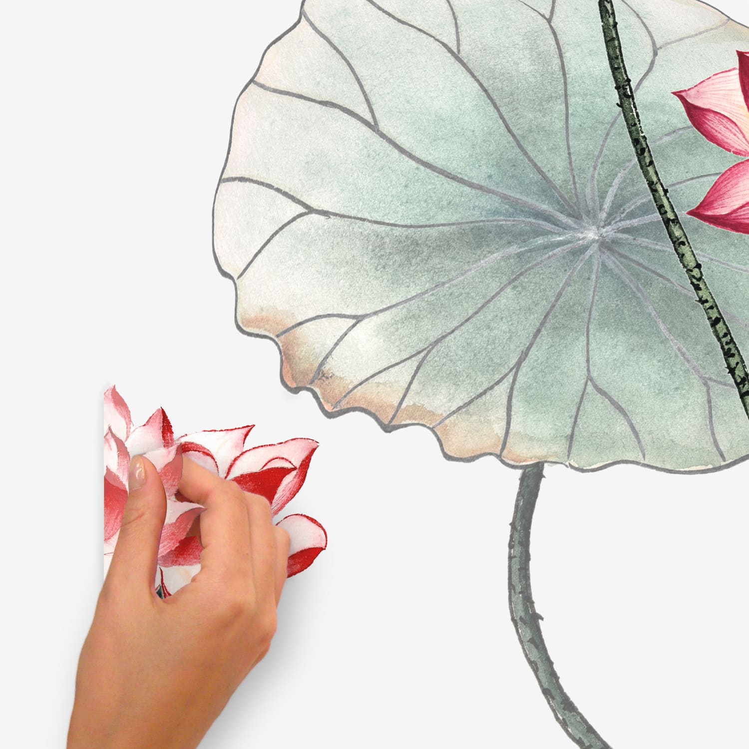 RoomMates Lotus Garden Peel & Stick Giant Wall Decal Set