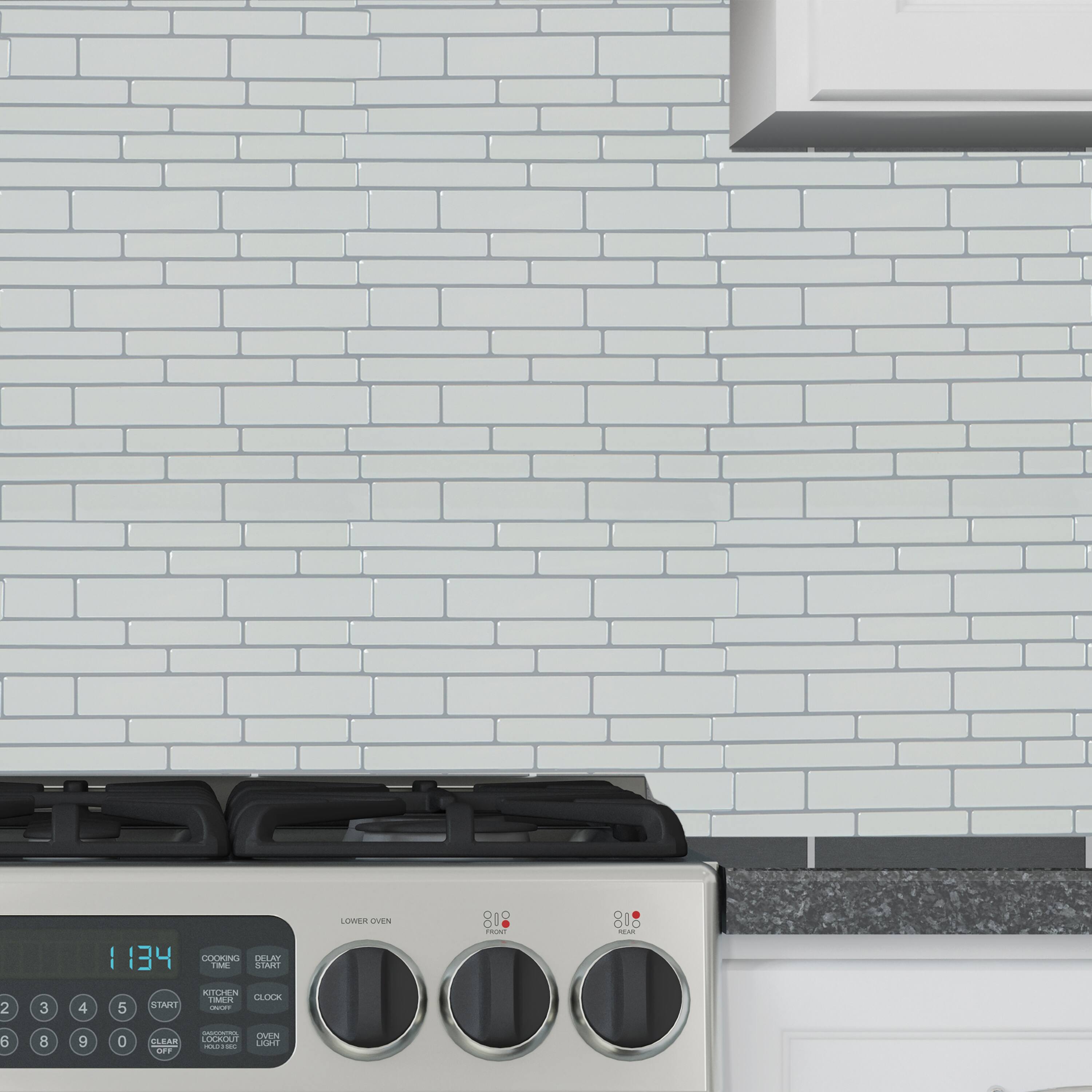 Simplify Peel & Stick White Wall Tile Pack