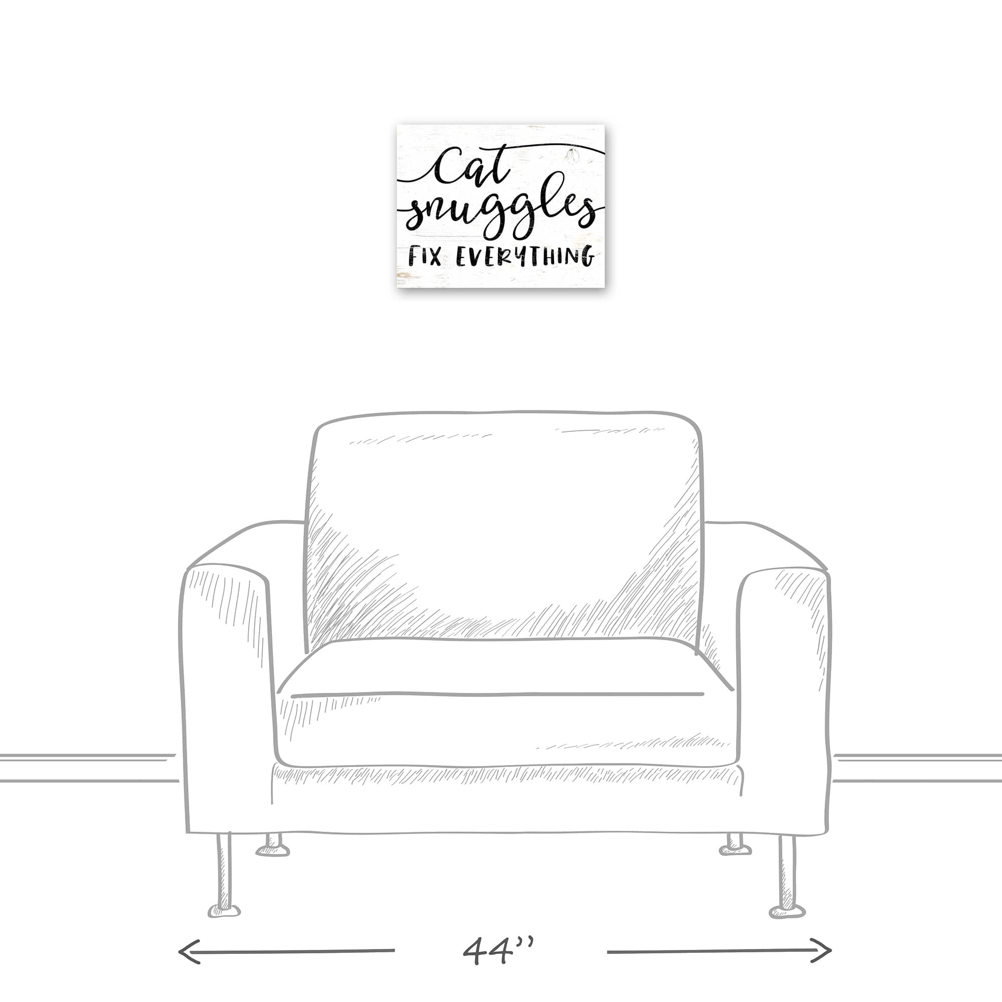 Cat Snuggles Fix Everything Canvas Wall Art