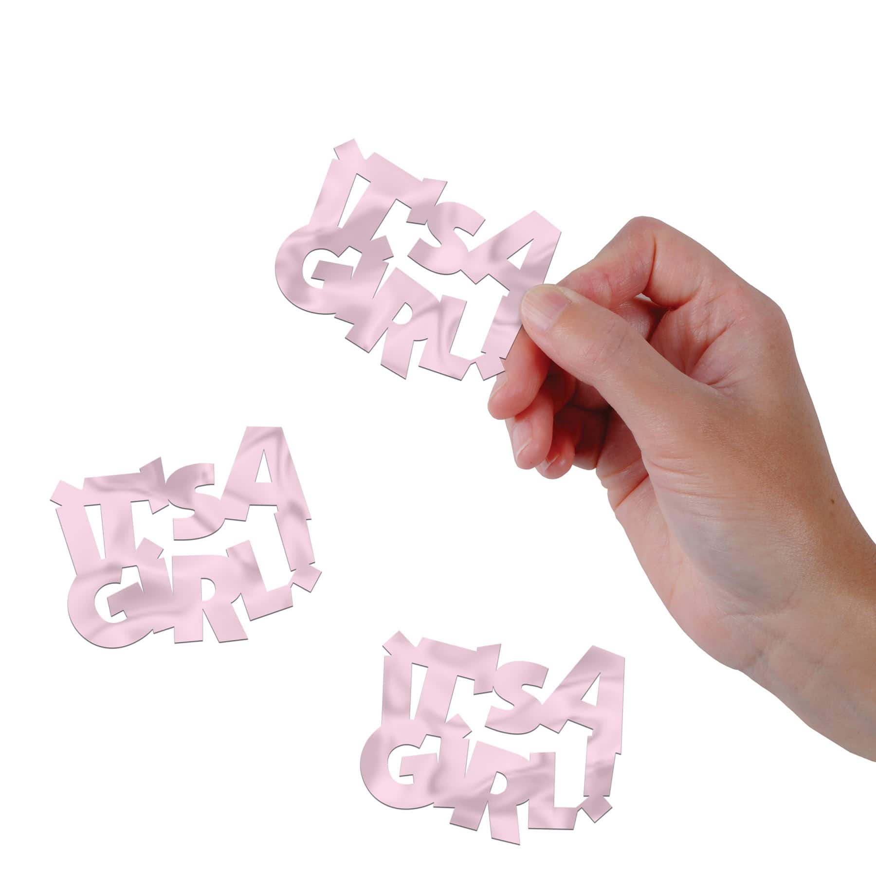 Beistle 2.25" x 2.75" Jumbo It's A Girl Fanci-Fetti, 2 Packs of 6