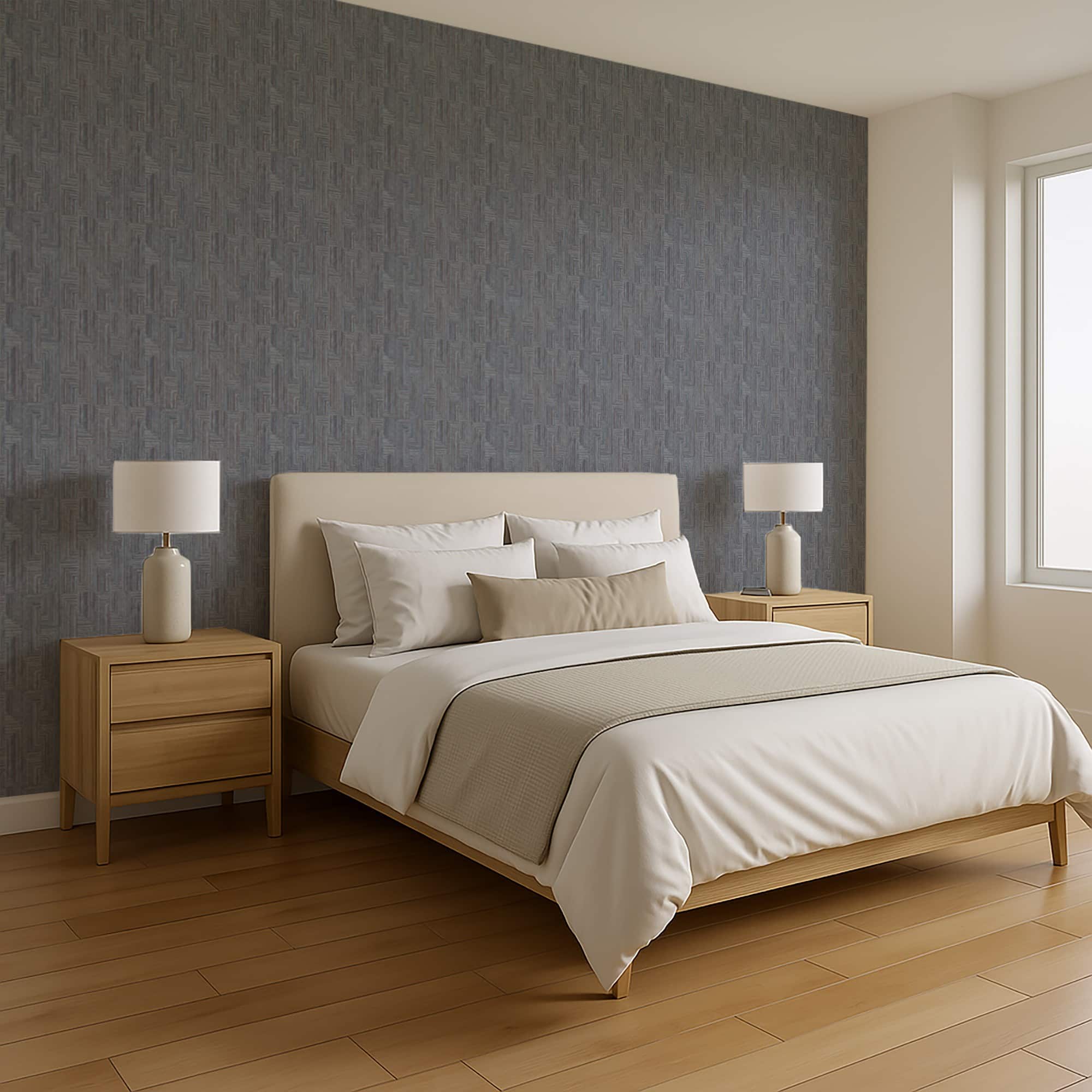 Designs Direct Threadline Geo Stitch Wallpaper