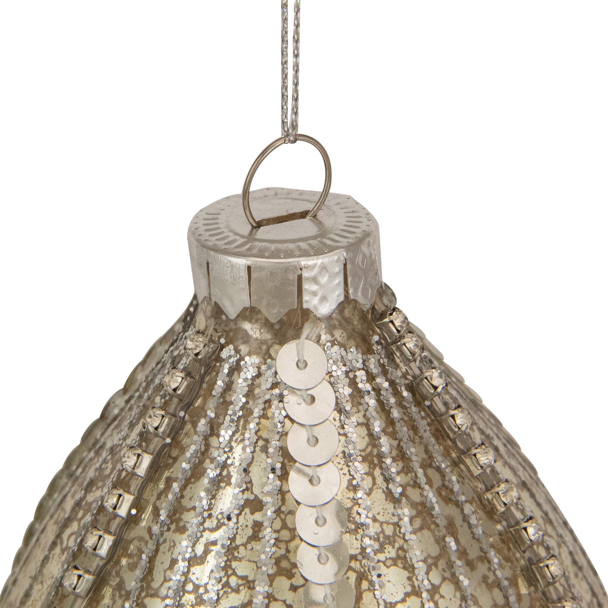 5" Gold Mercury Glass Finial Christmas Ornament