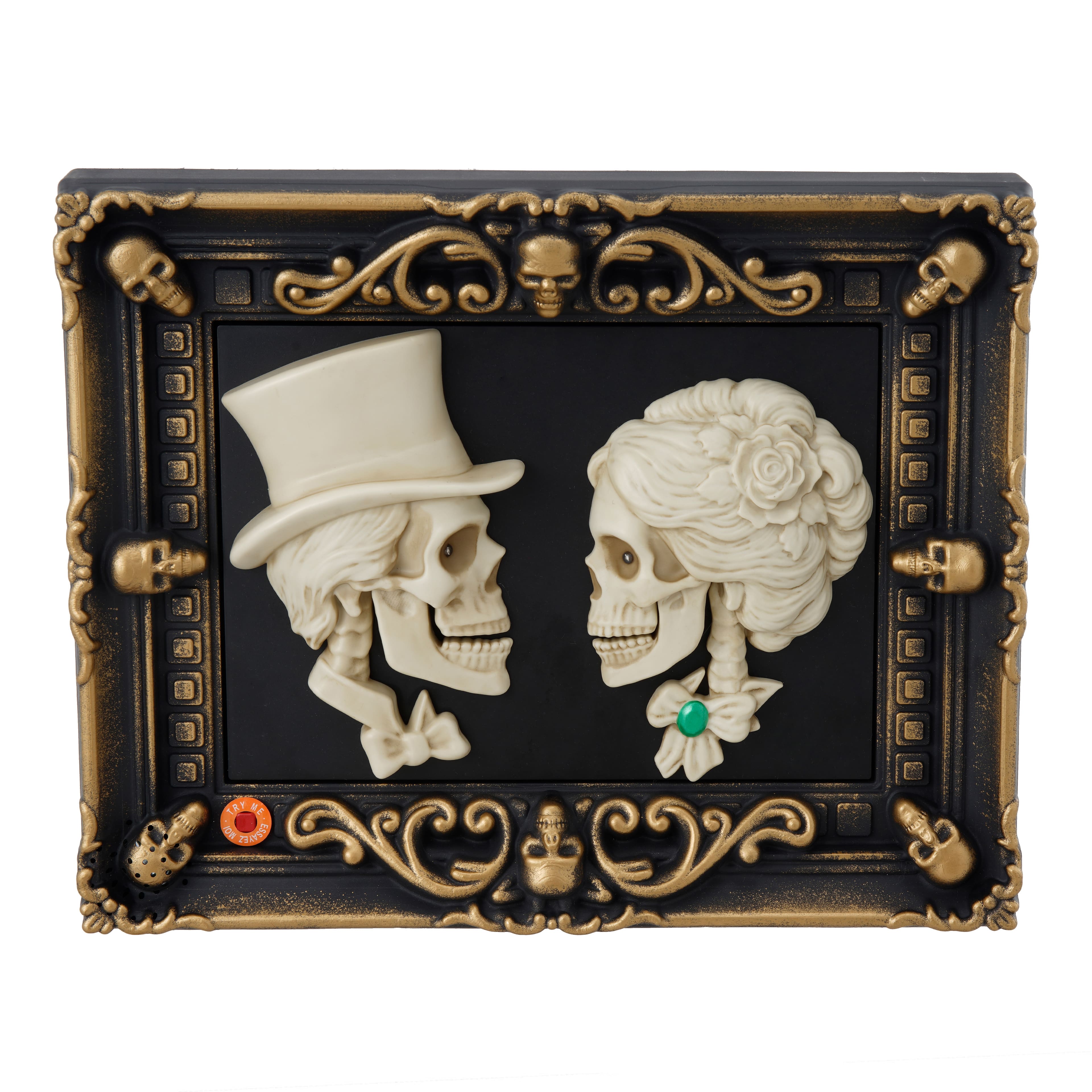14" Animated Skeleton Picture Frame by Ashland®