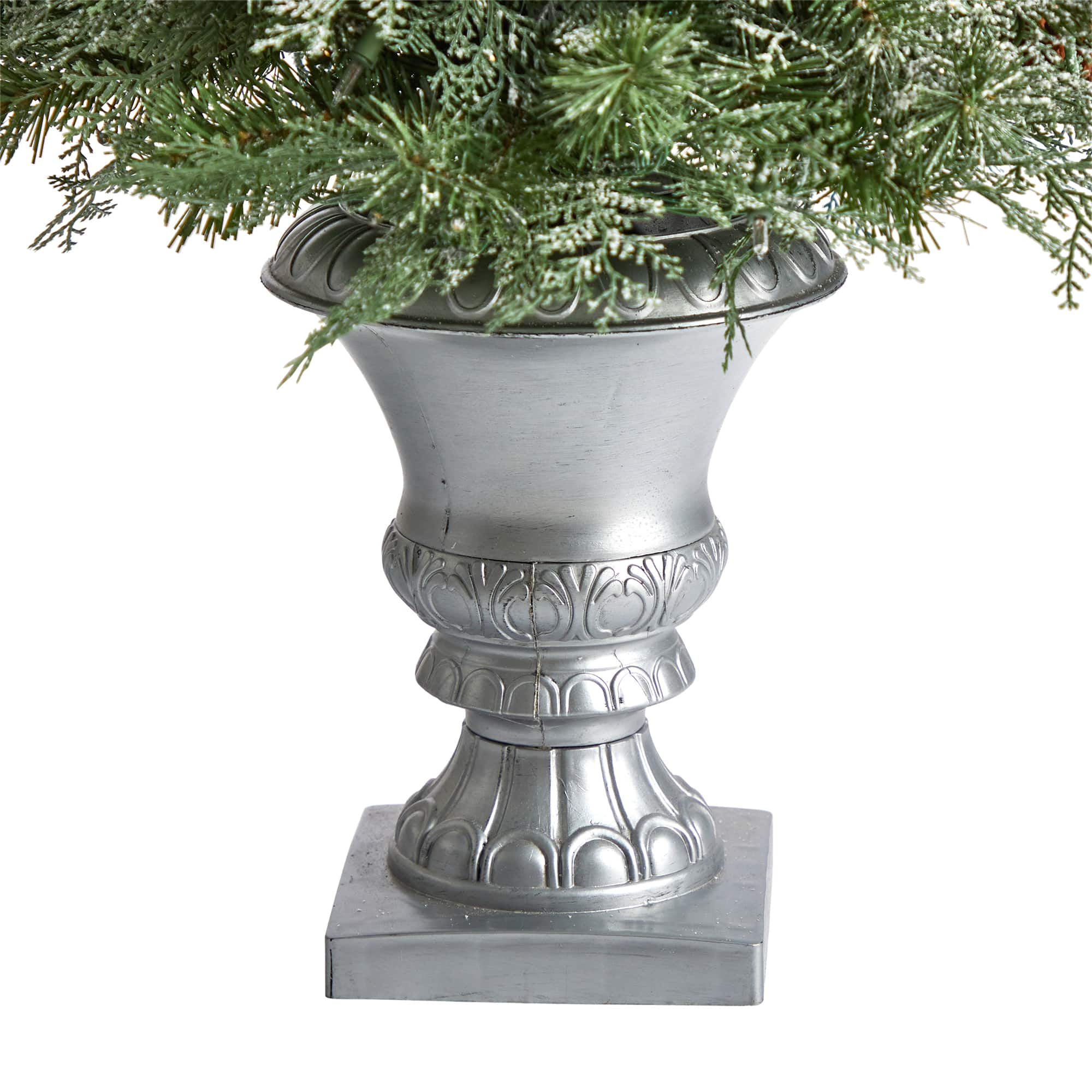 4ft. Pre-Lit English Pine Artificial Christmas Tree, Warm White LED Lights