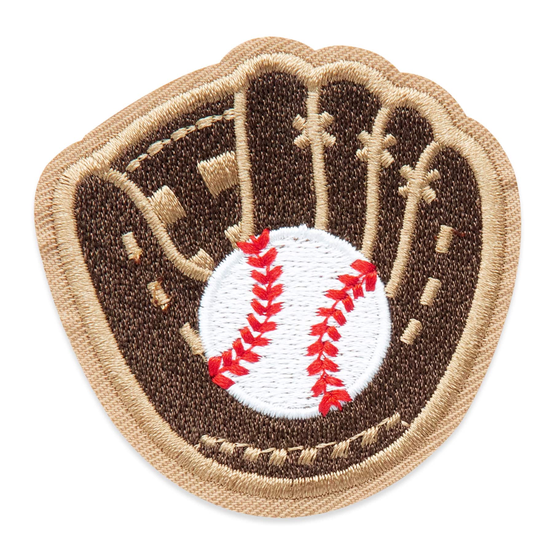 Baseball Mitt Embroidered Iron-On & Adhesive Patch by Make Market®