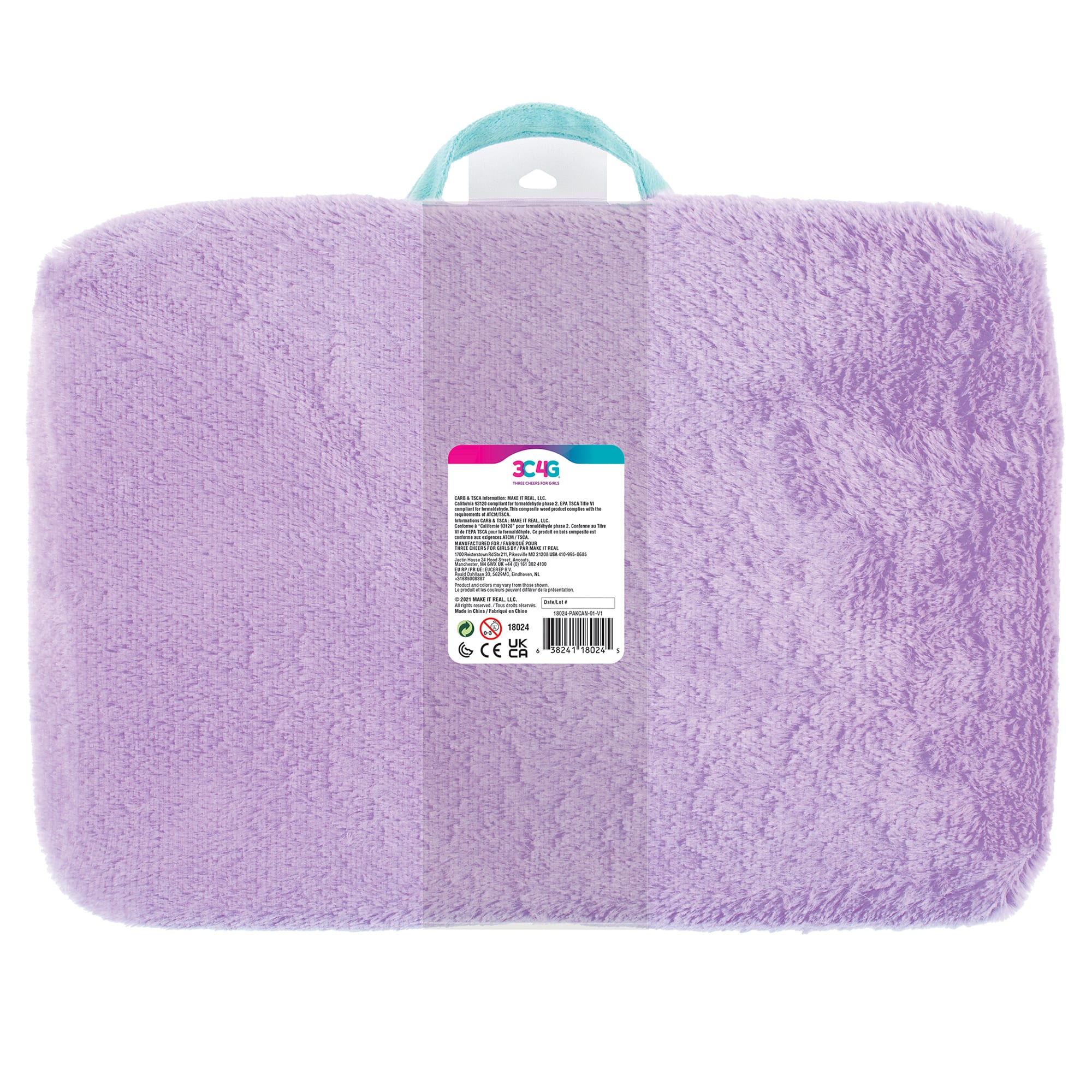Make It Real™ 3C4G 12" x 17" Purple & Pastel Holowave Lap Desk
