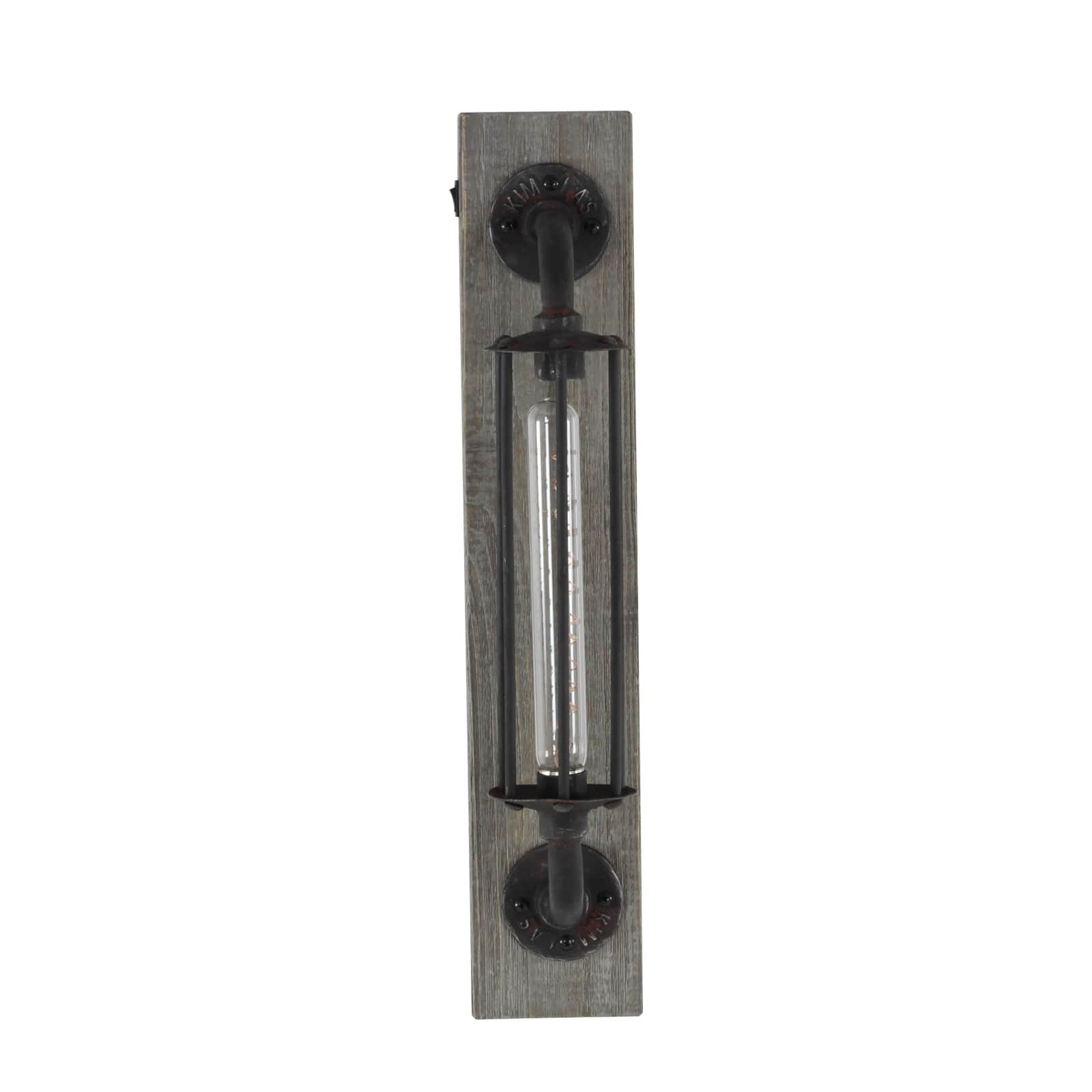 20" Black Iron Industrial LED Wall Sconce