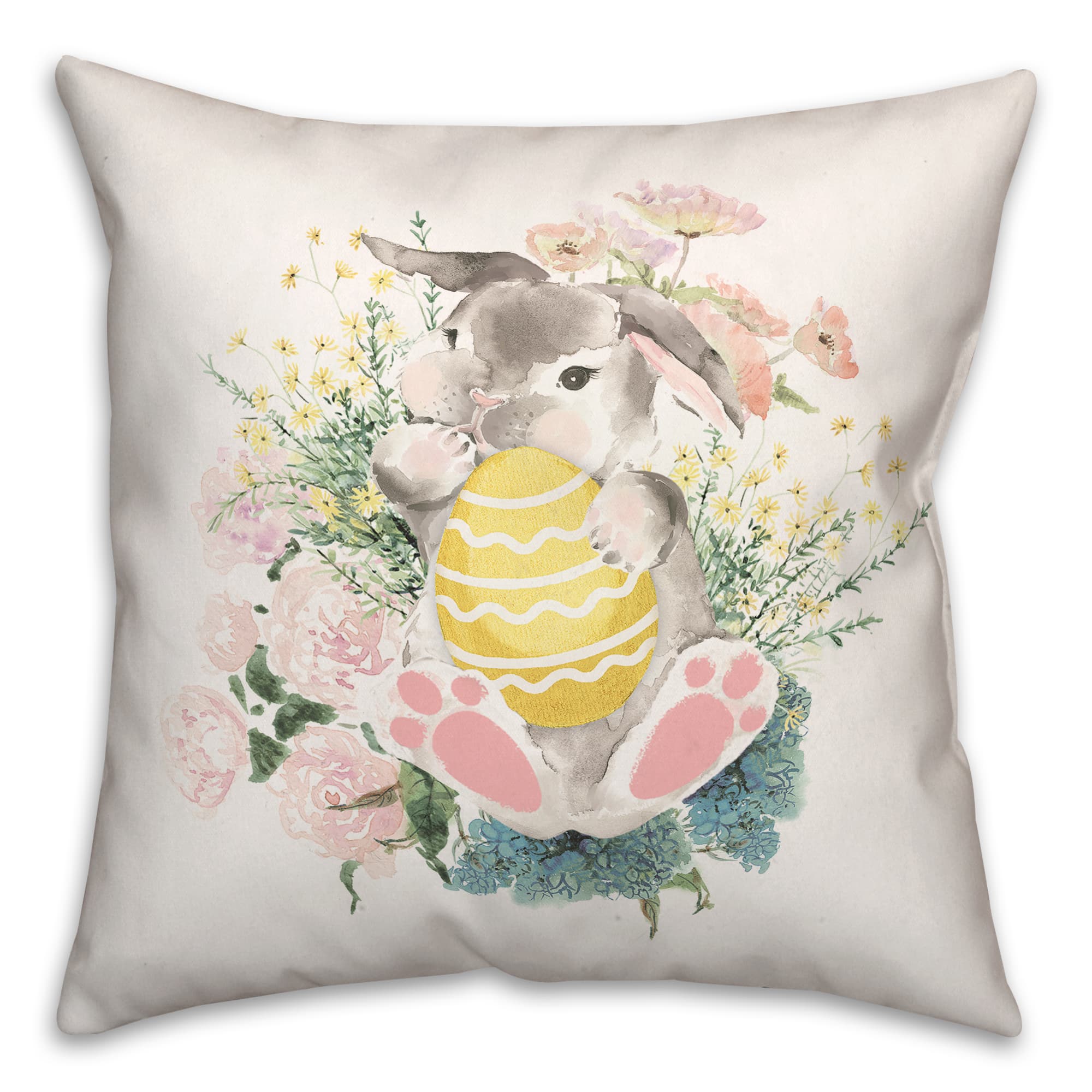 Rabbit Easter Egg 18" x 18" Indoor / Outdoor Pillow