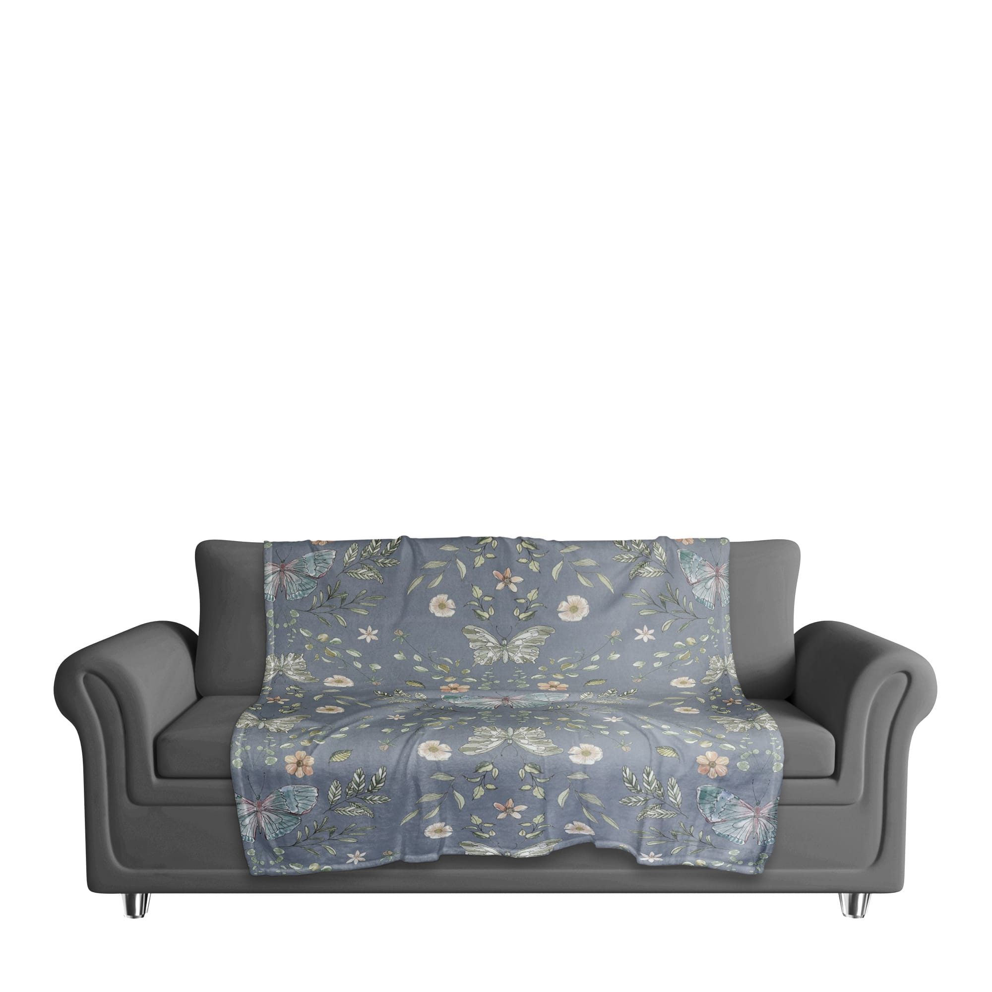 Butterfly Pattern Coral Fleece Blanket
