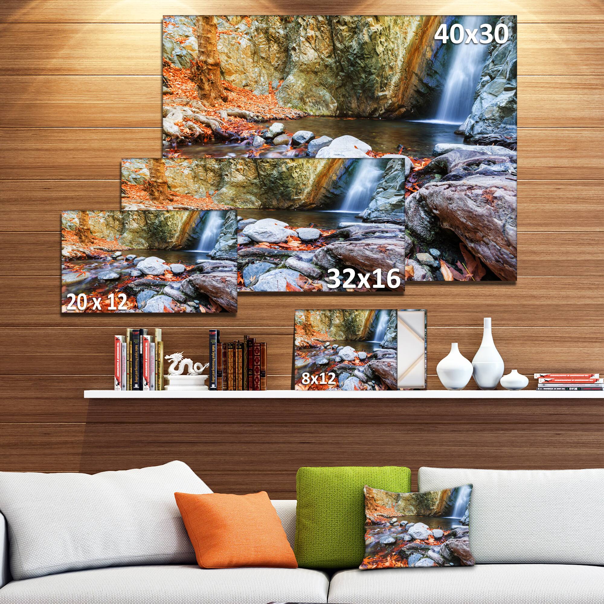 Designart - Beautiful Serenity Waterfall in Cyprus