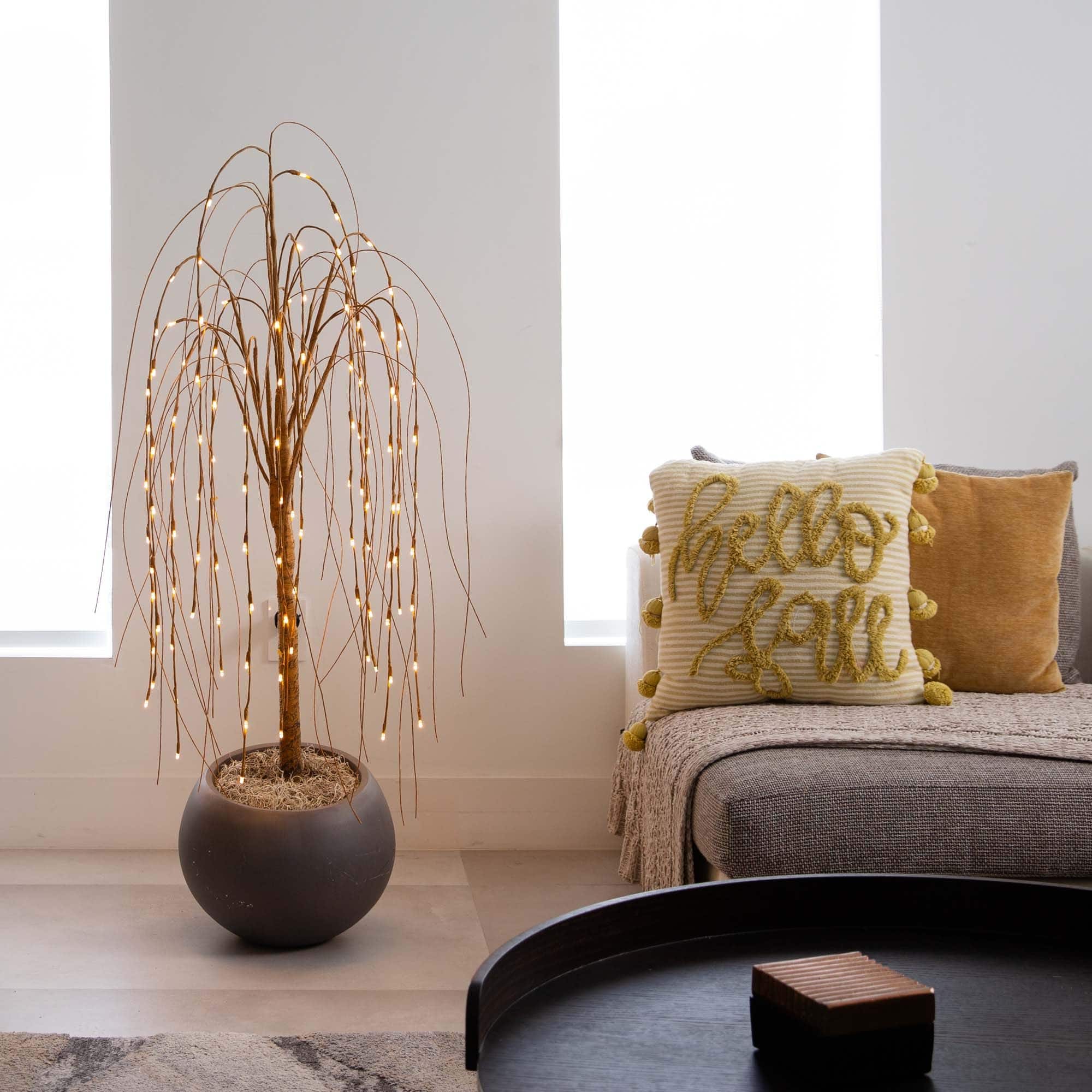 4ft. Pre-Lit Willow Artificial Christmas Tree, Warm White LED Lights