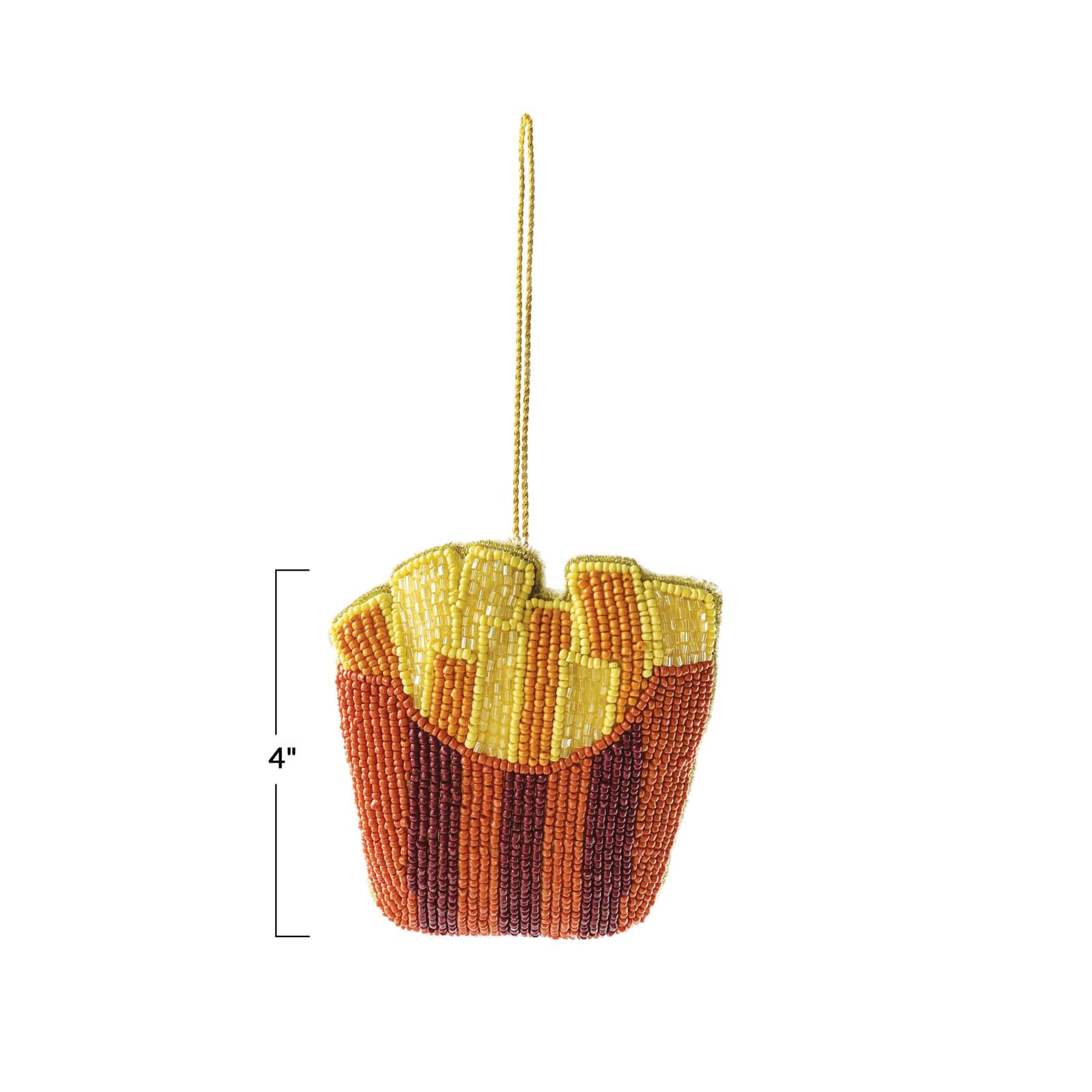 Hello Honey® 4" Embellished French Fry Cotton Ornament
