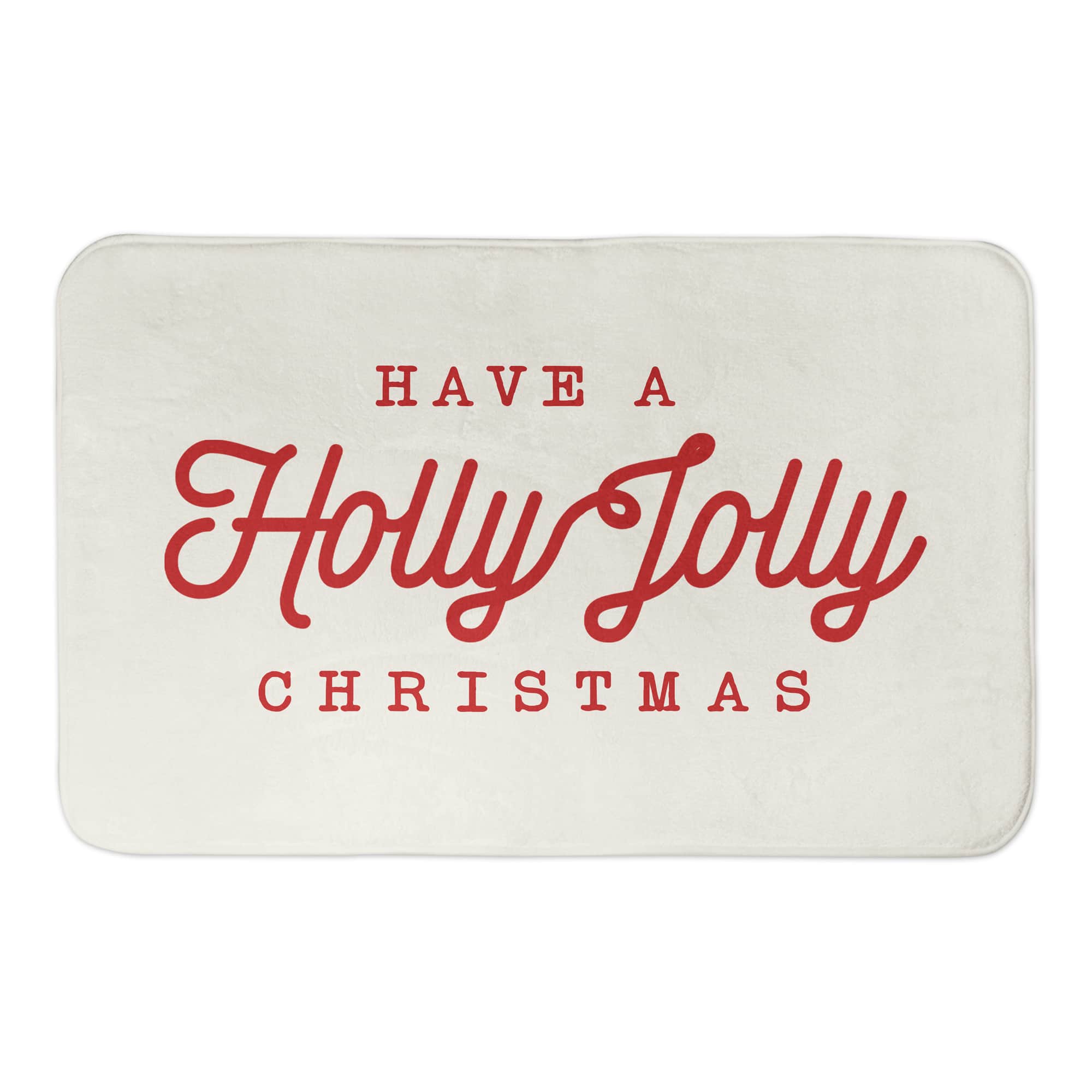 Holly Jolly Christmas Bath Mat