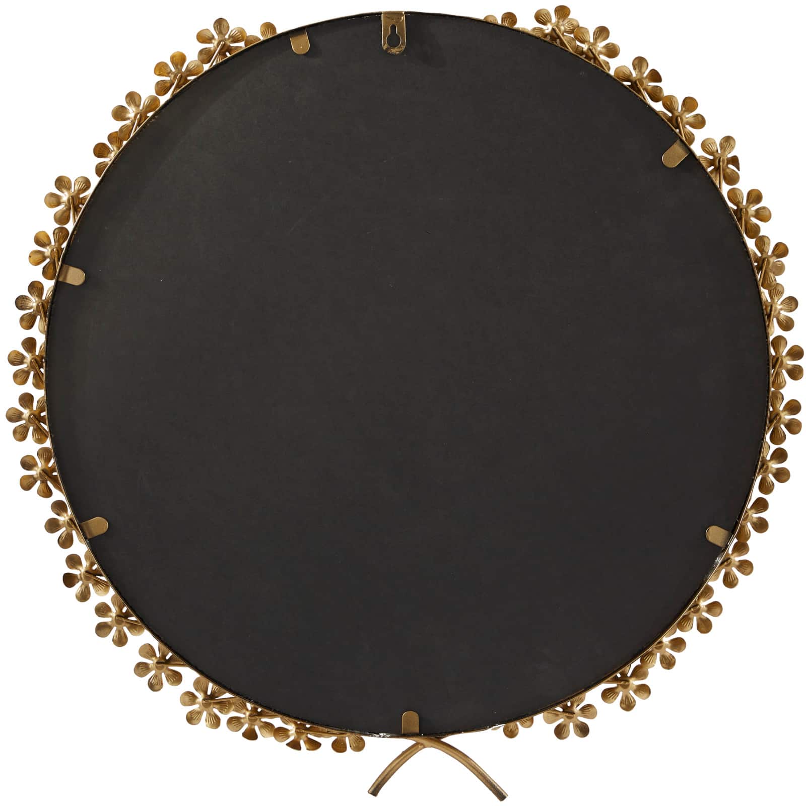 CosmoLiving by Cosmopolitan Gold Metal 3D Floral Wall Mirror 22" x 2" x 22"