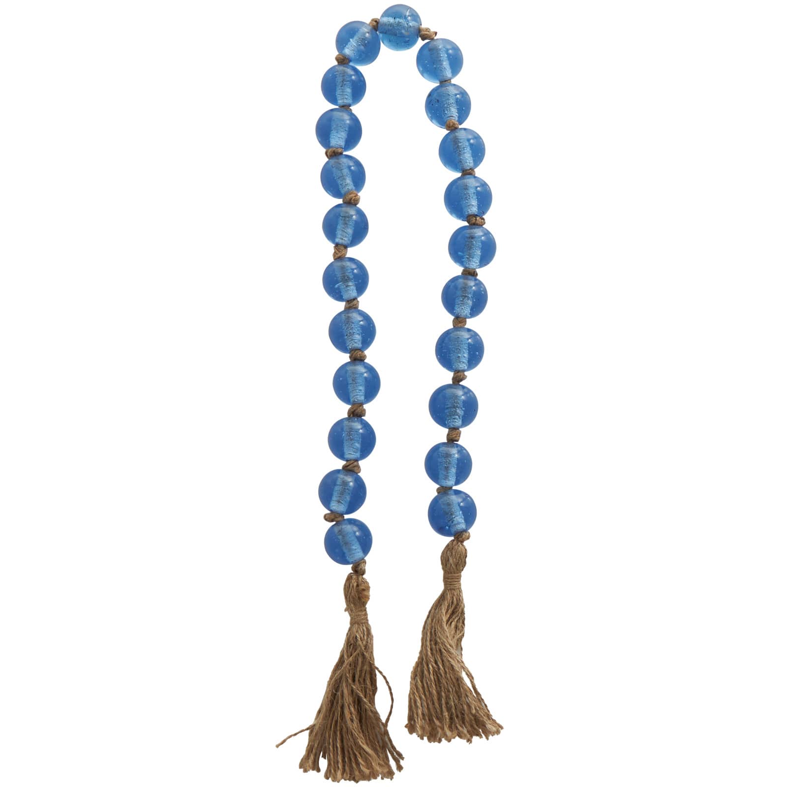 4ft. Glass Handmade Round Beaded Garland with Tassel