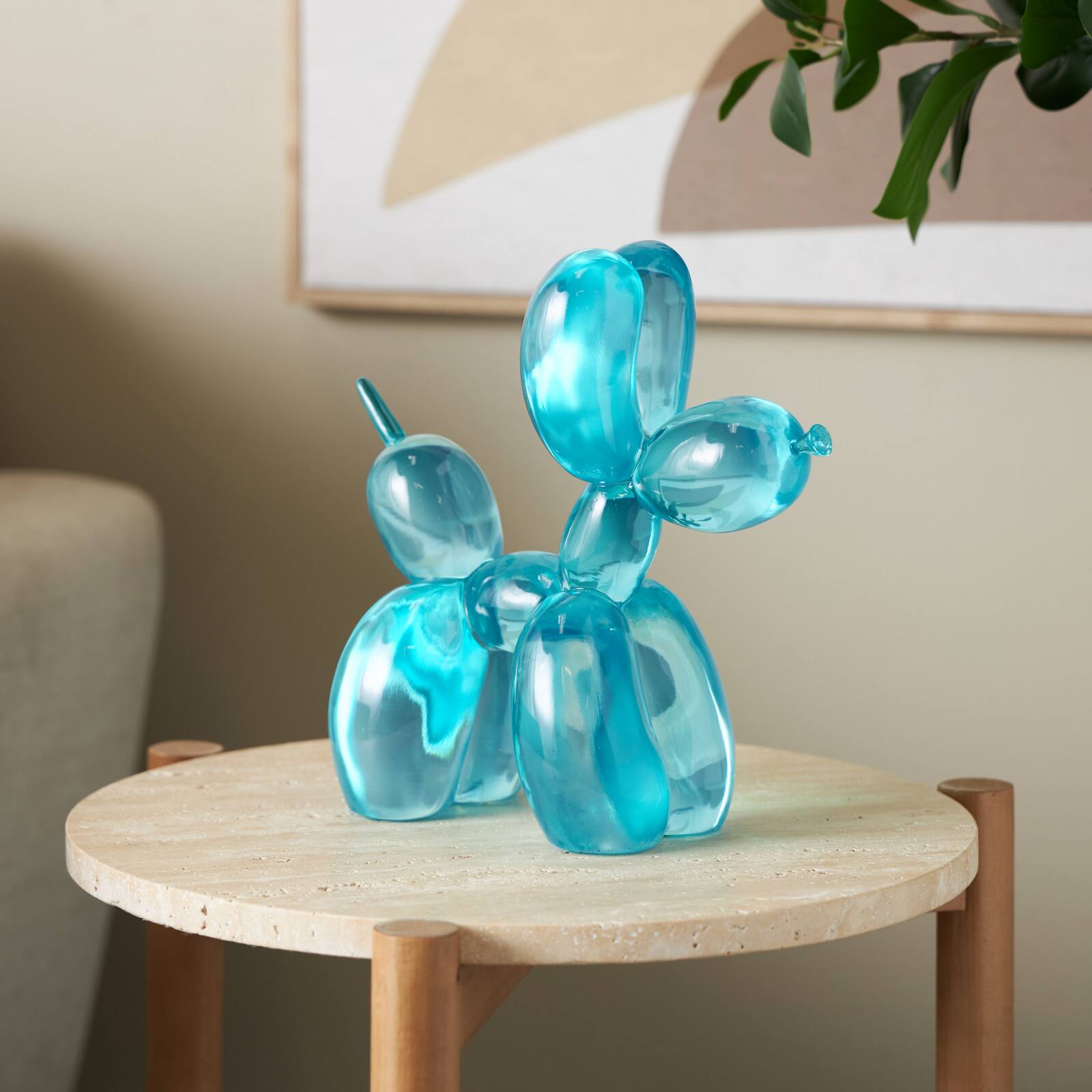 9.75" Resin Tinted Balloon Dog Sculpture