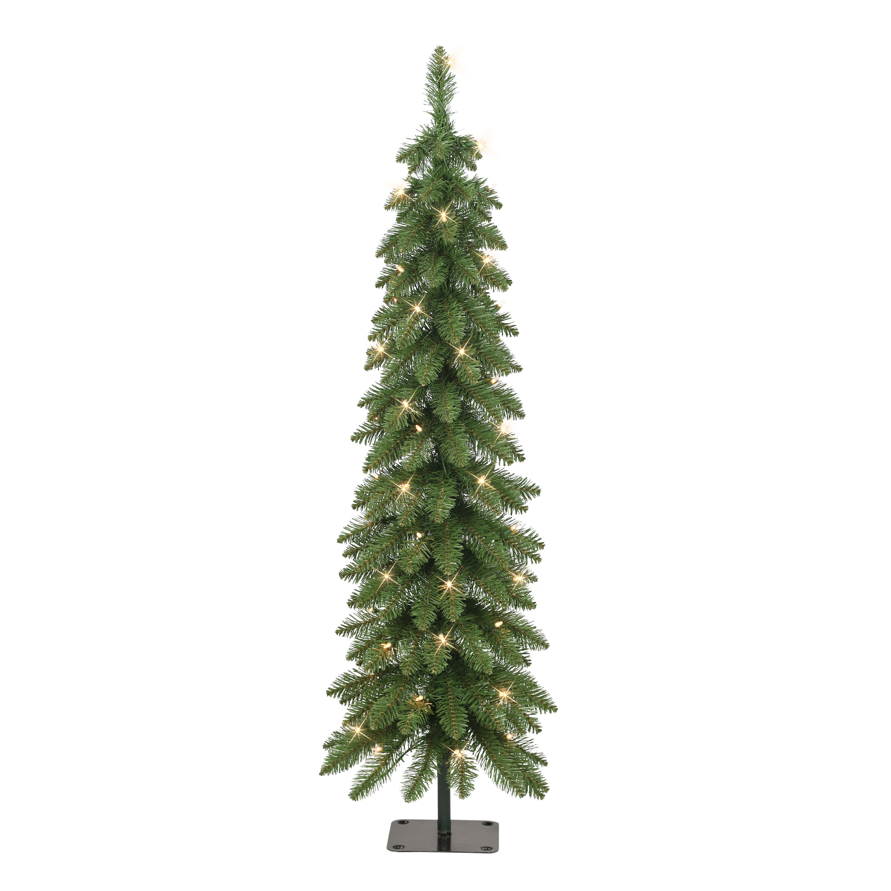 4ft. Pre-Lit Artificial Alpine Pencil Christmas Tree, Clear Lights
