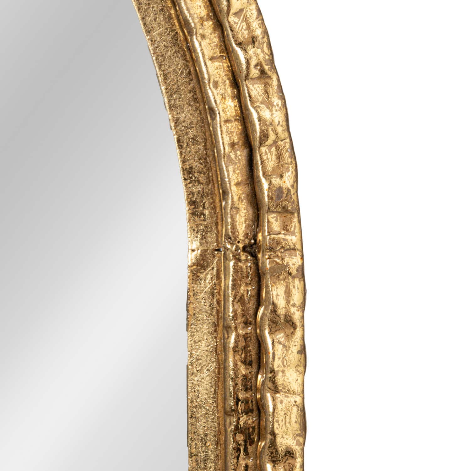 Hello Honey® 33" Gold Decorative Arched Metal Wall Mirror
