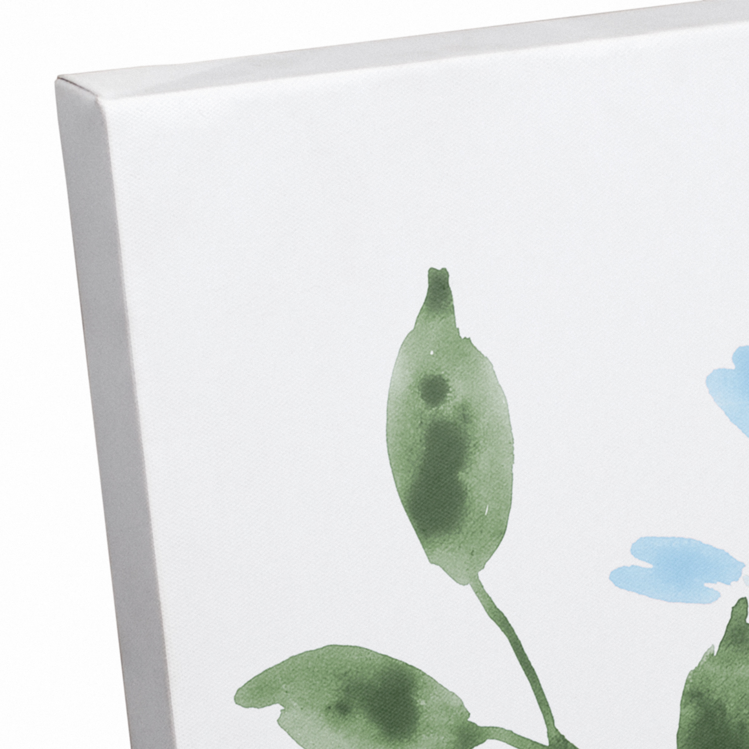 Bright Blue Floral Vase 16" x 20" Canvas Wall Art