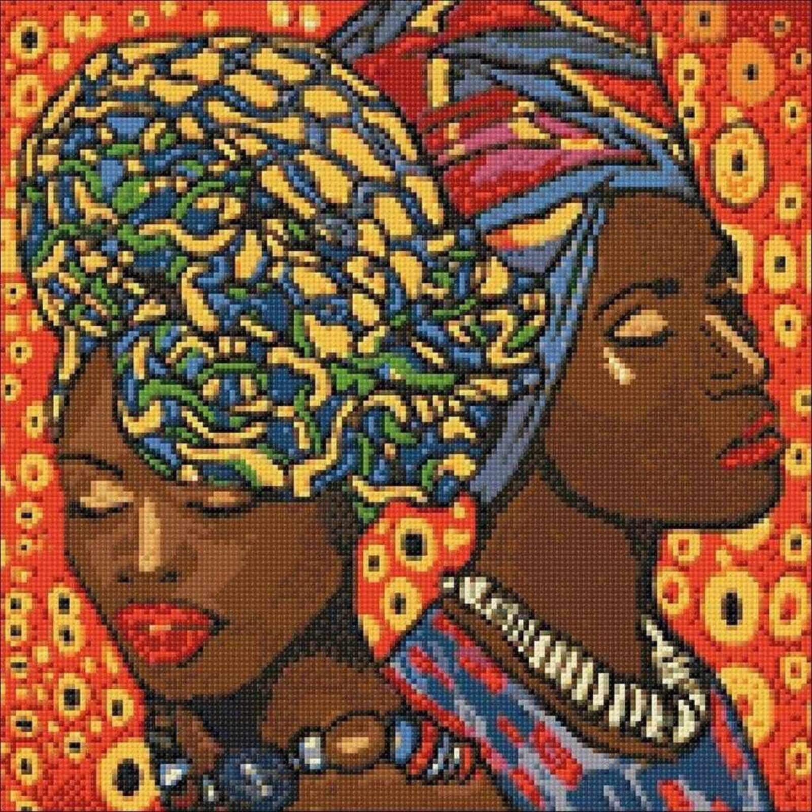 Wizardi African Fashion Diamond Painting Kit