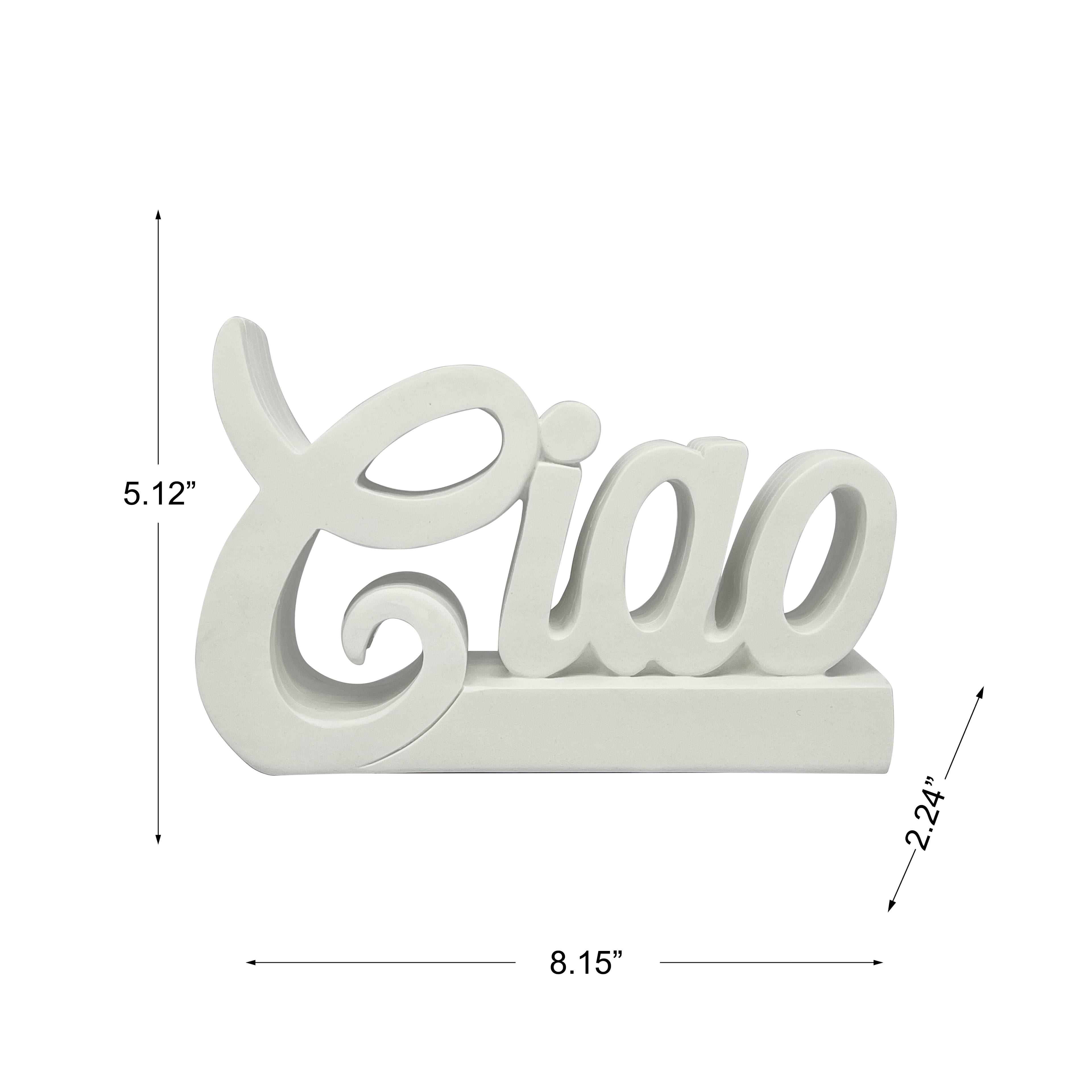 Jonathan Adler x Michaels 8.25" Script DIY Resin Ciao Figurine