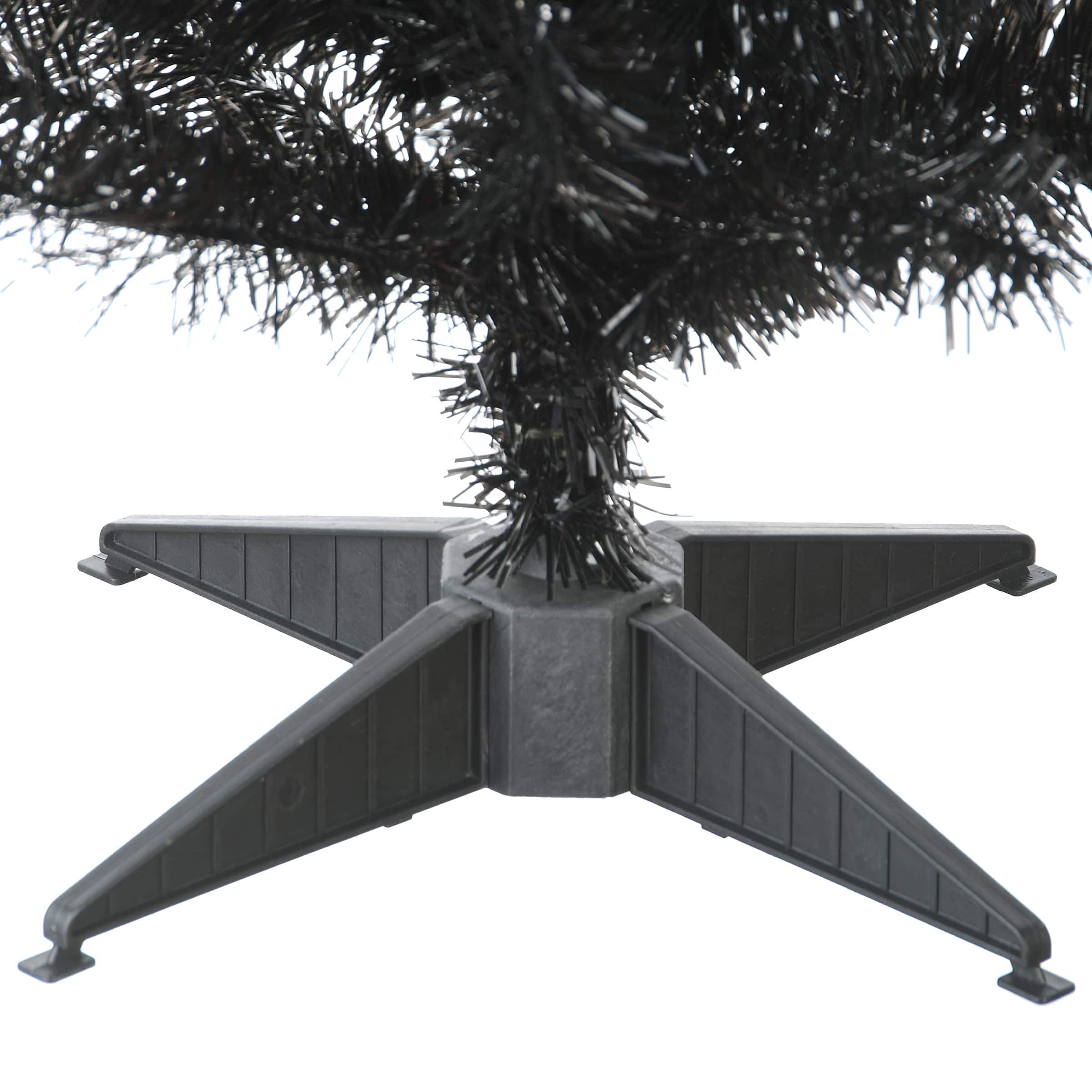 3ft. Unlit Black Tinsel Artificial Christmas Tree