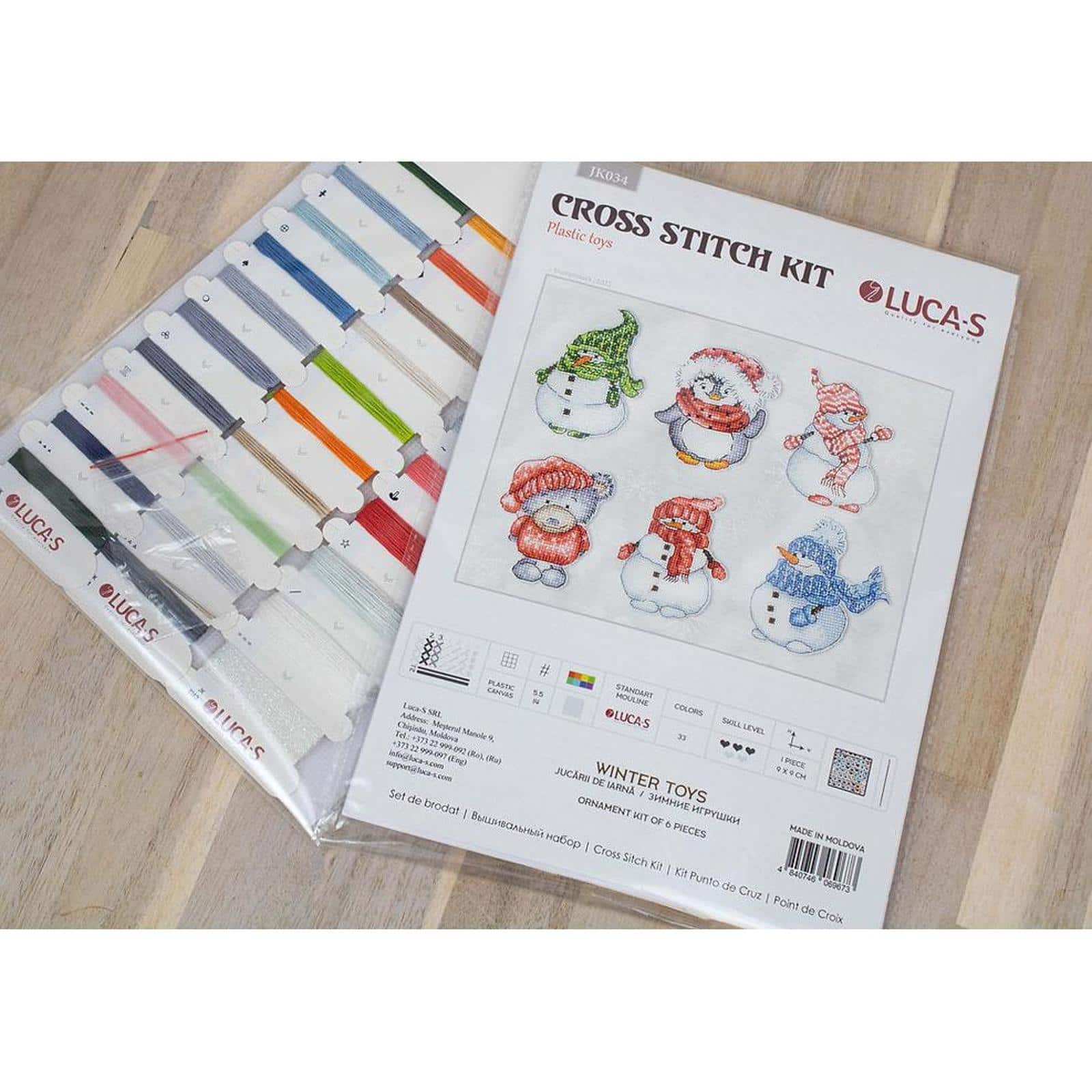 Luca-S Winter Toys Plastic Canvas Counted Cross Stitch Kit