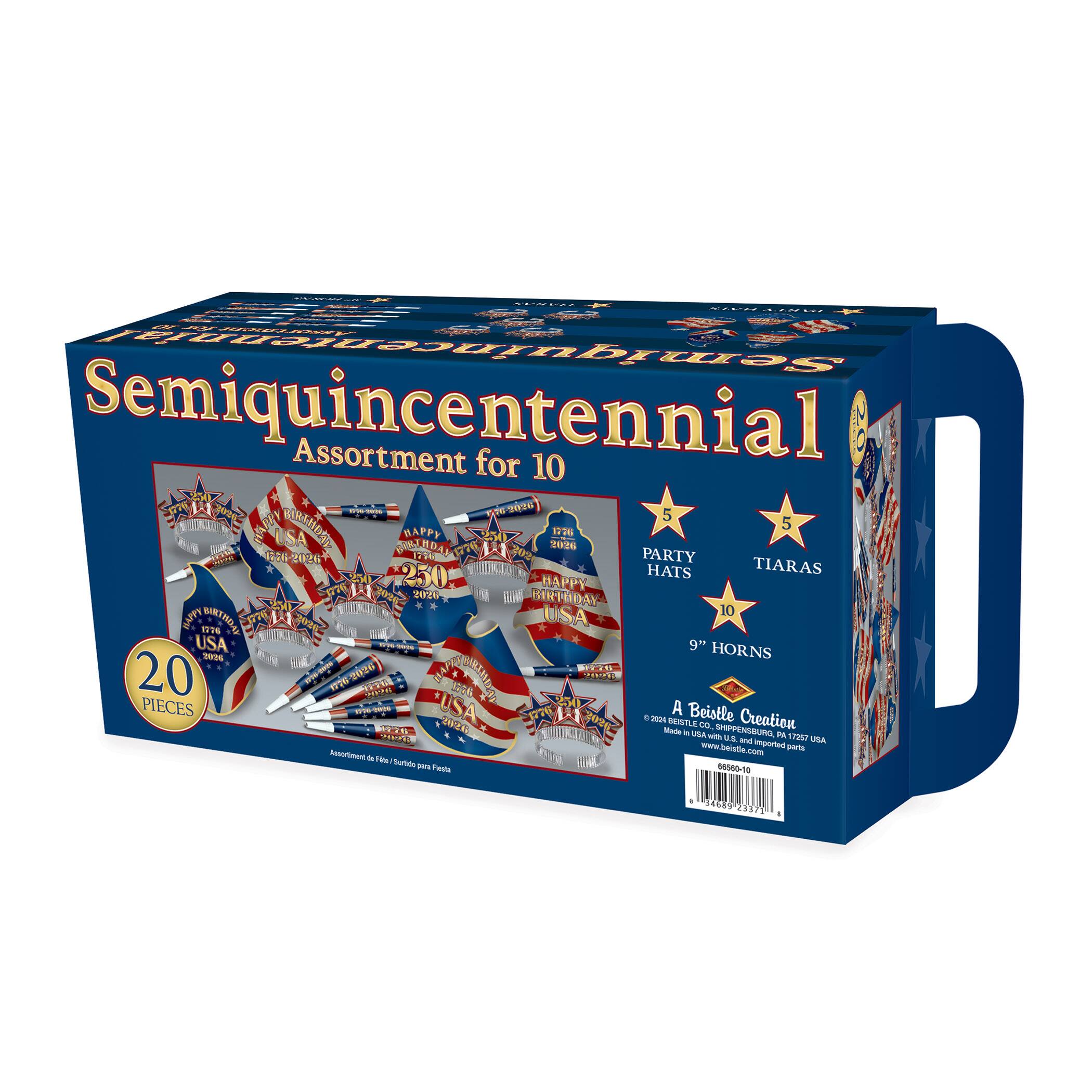 Beistle Semiquincentennial Party Favor Kit for 10