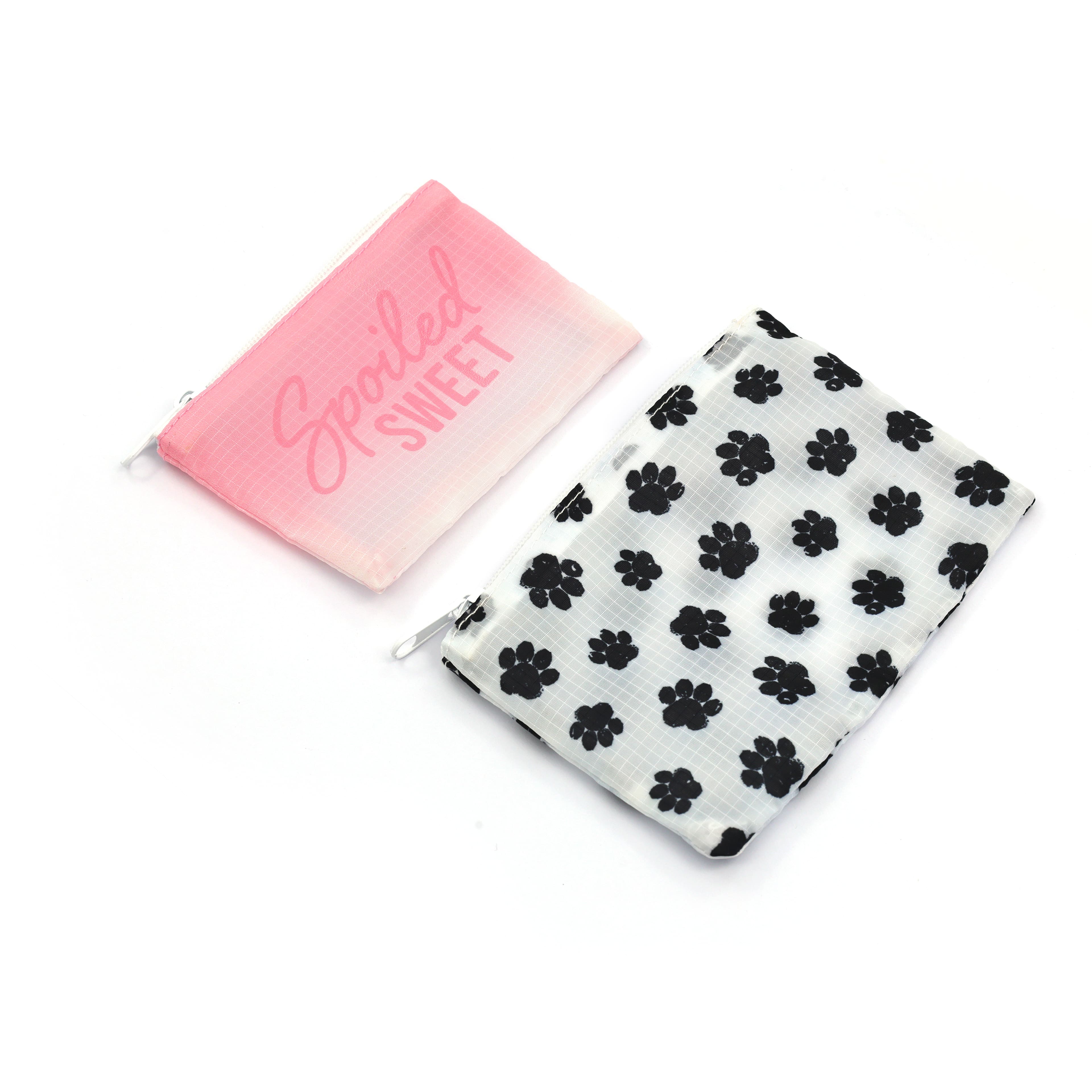 Pink & Paw Print Pet Pouch Set by Fab Finds
