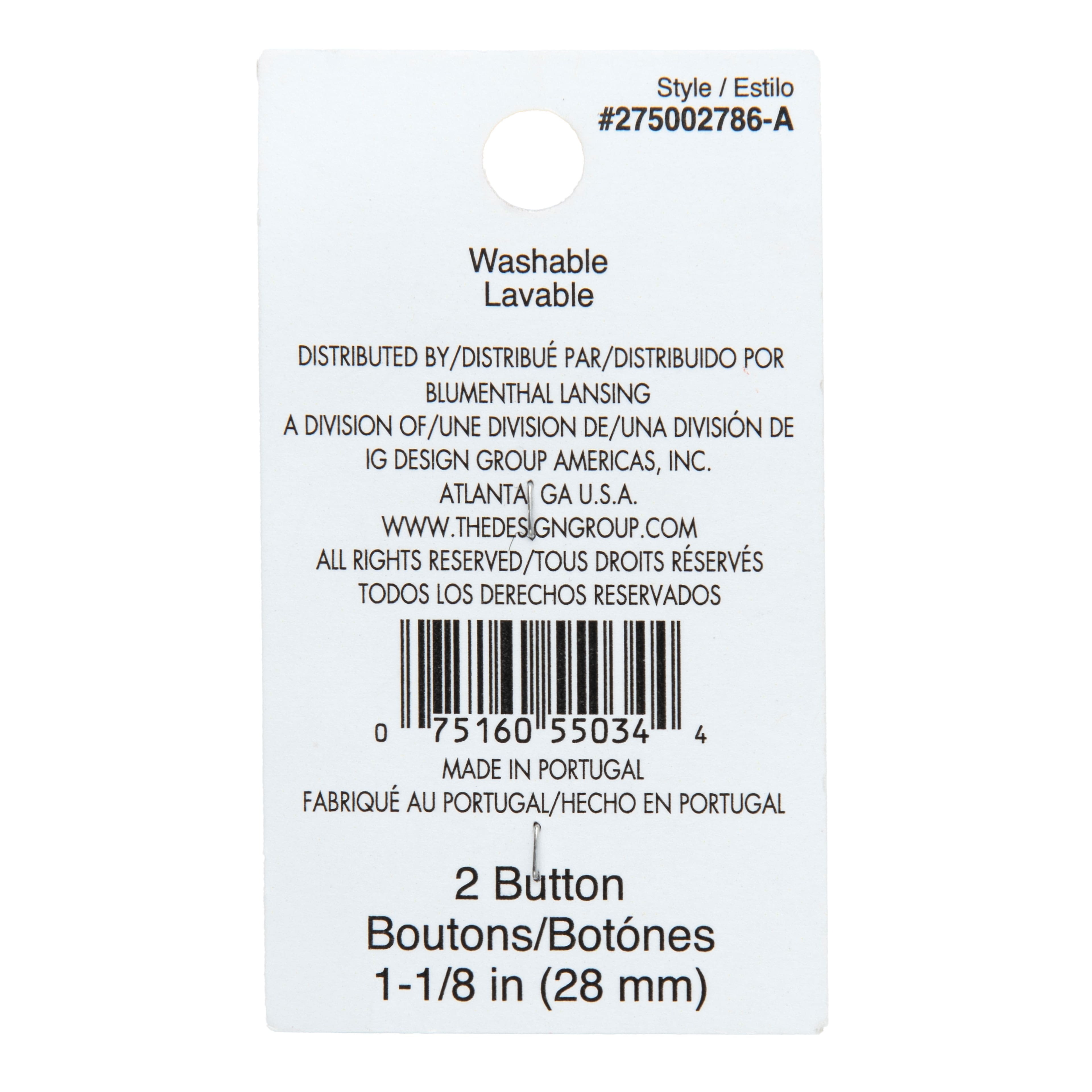 Organic Elements 1 1/8" Yellow Wood Buttons, 2ct.