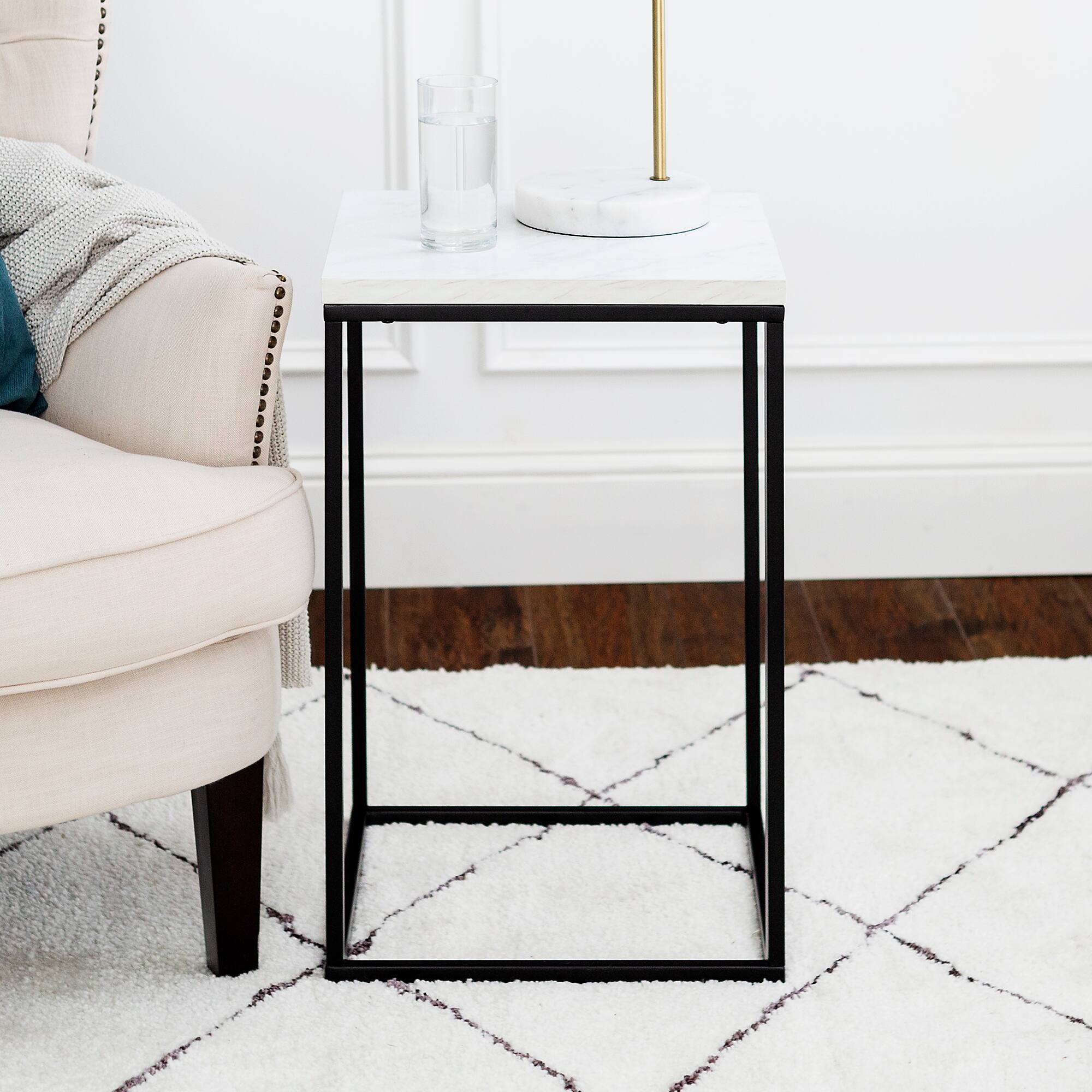 Walker Edison Modern Square Side Table