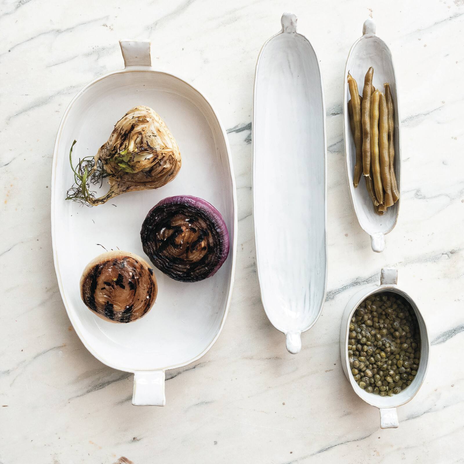 Hello Honey® 13.75" White Classic Elegance Stoneware Baker
