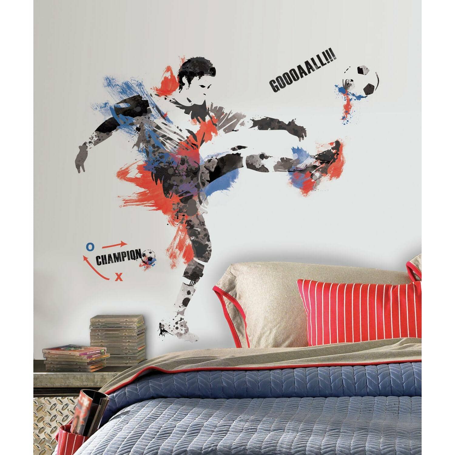 RoomMates Soccer Champion Peel & Stick Giant Decals