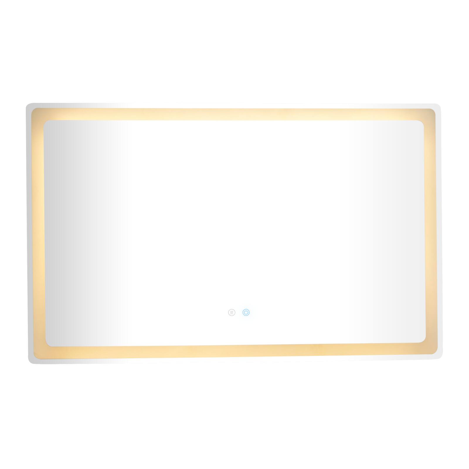 Clear Glass Modern Anti Fog Mirror, 47" x 2" x 30"