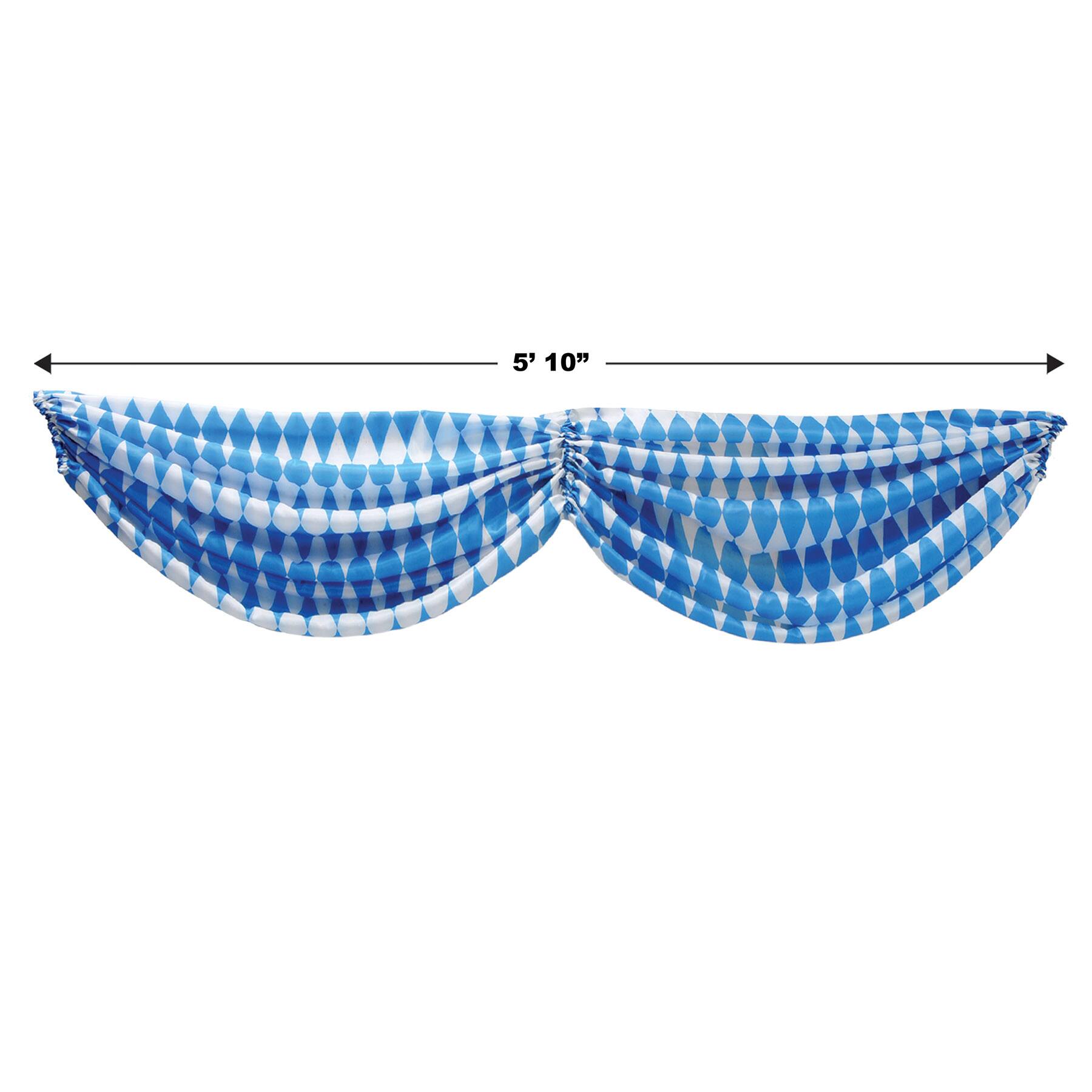 Beistle 5.75ft. Blue & White Harlequin Oktoberfest Fabric Bunting