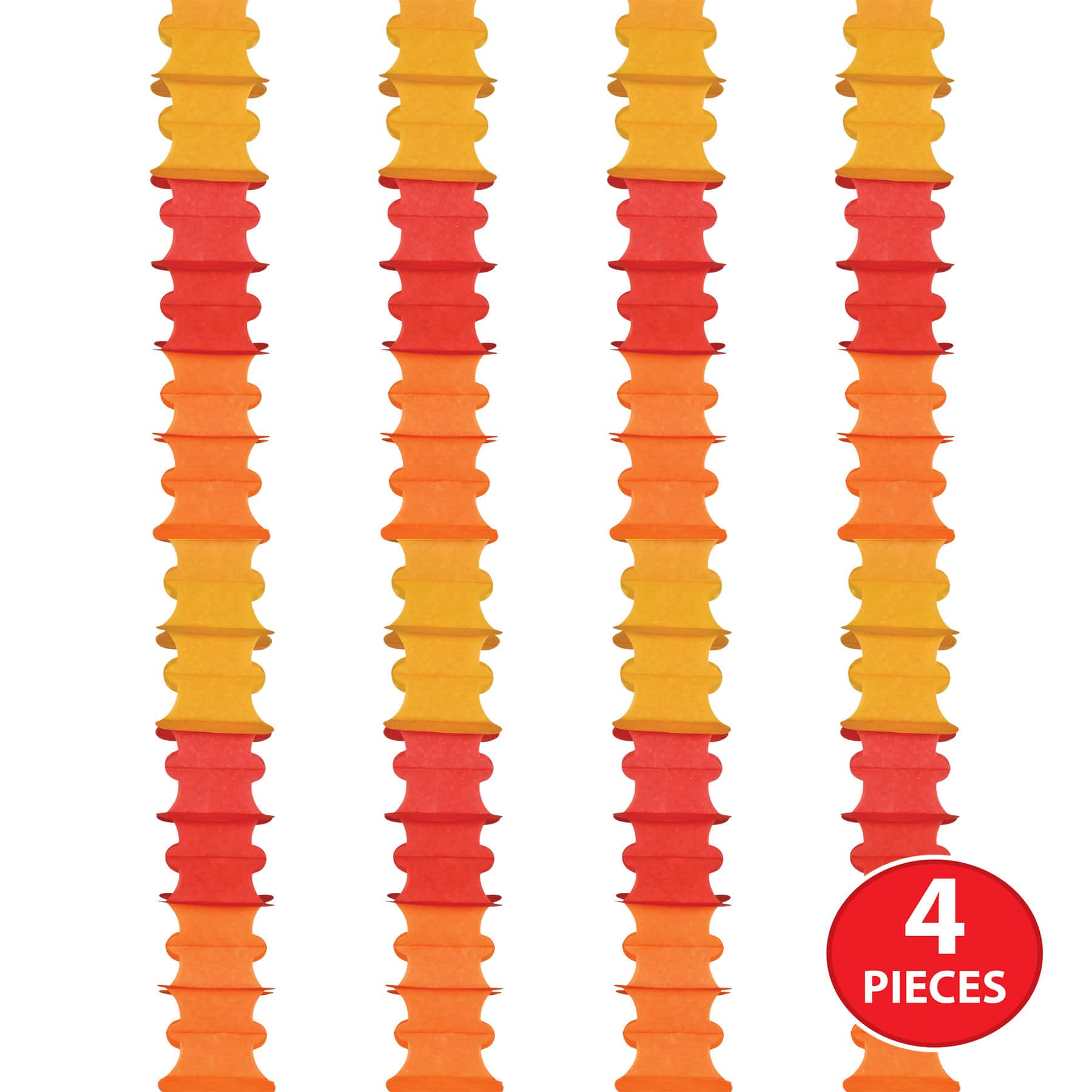 Beistle 14.5ft. Golden Yellow, Orange & Red Ceiling Drops, 4ct.