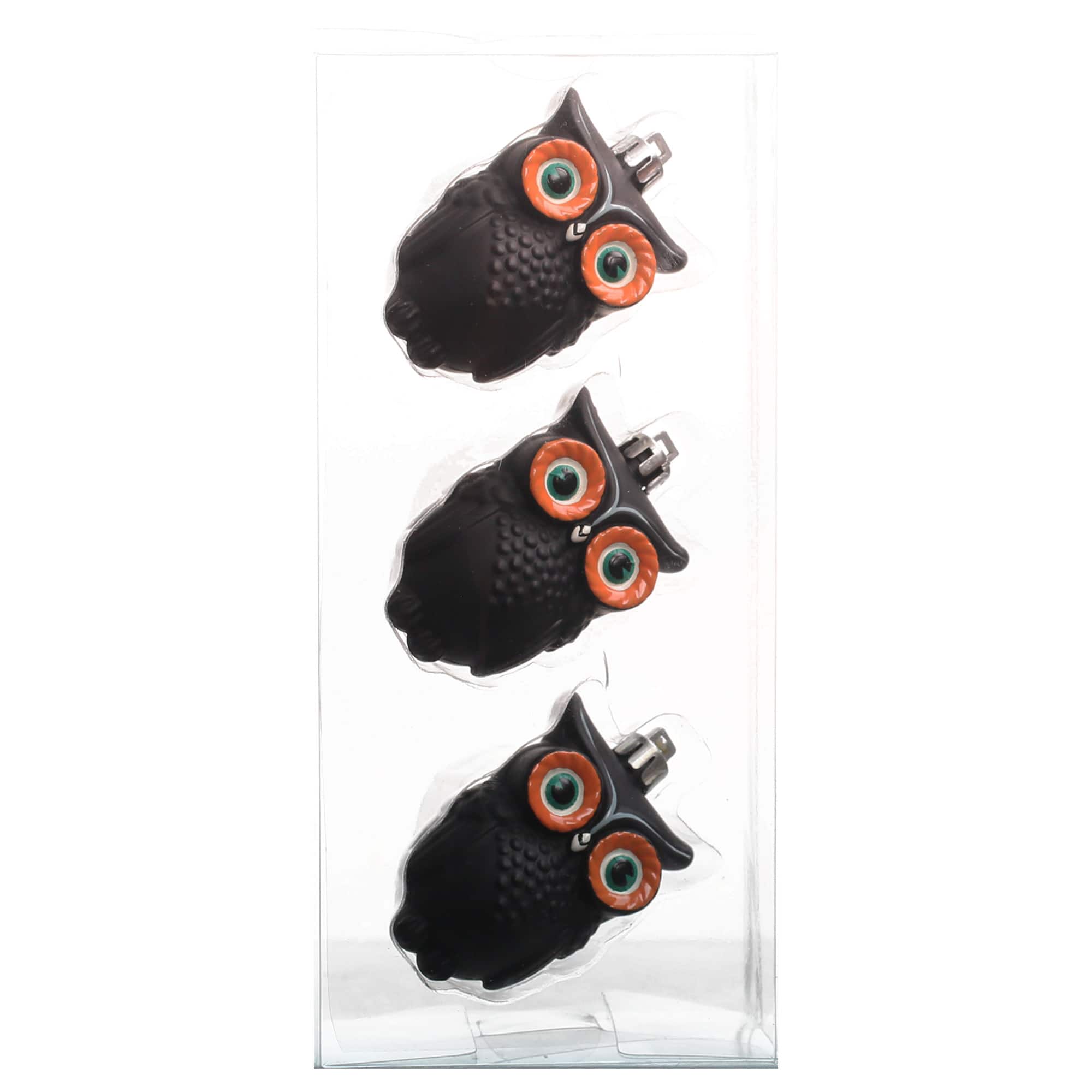 3 ct Black Owl Shatterproof Ornaments by Ashland  65 mm  Michaels