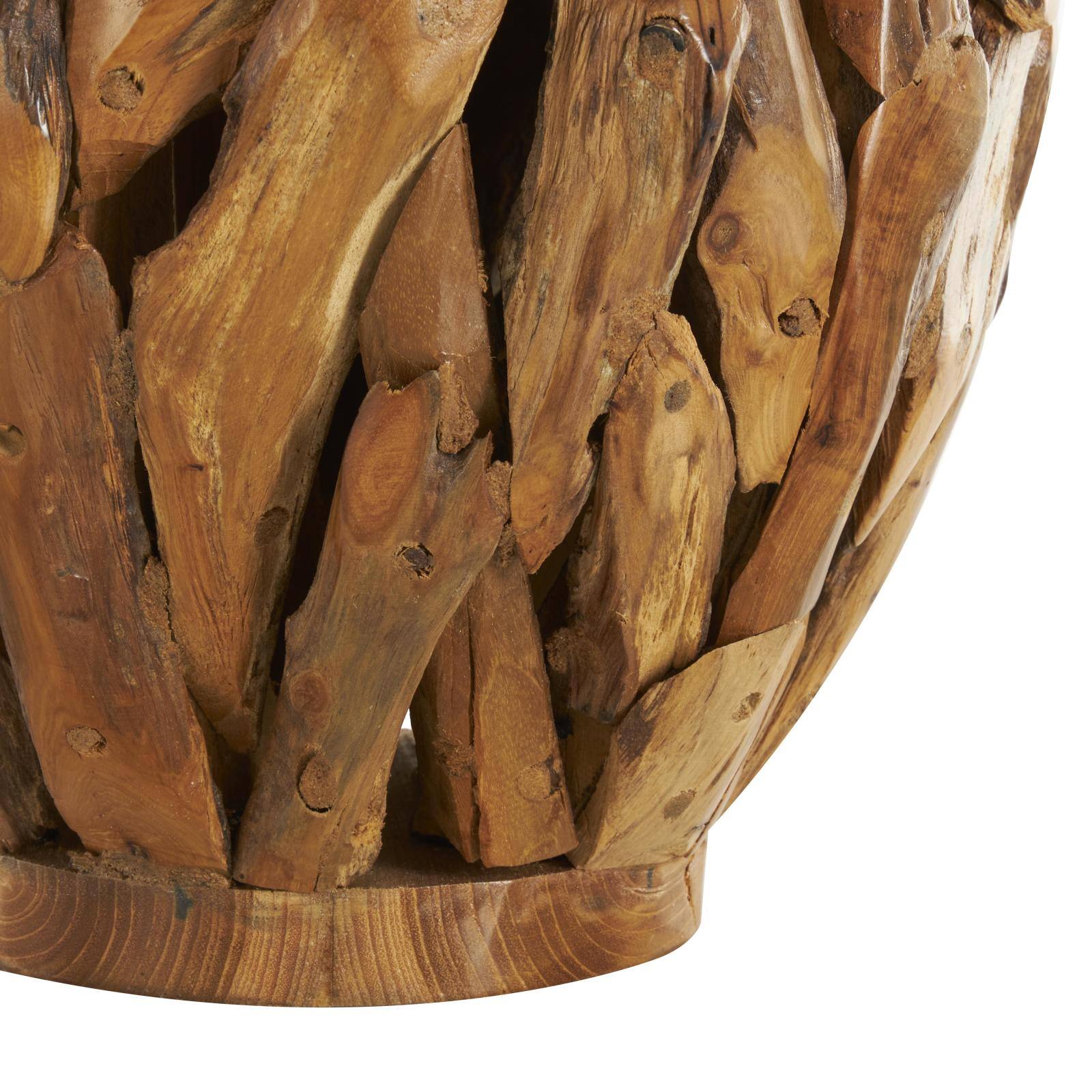 12" Natural Brown Handmade Live Edge Tree Branch Vase