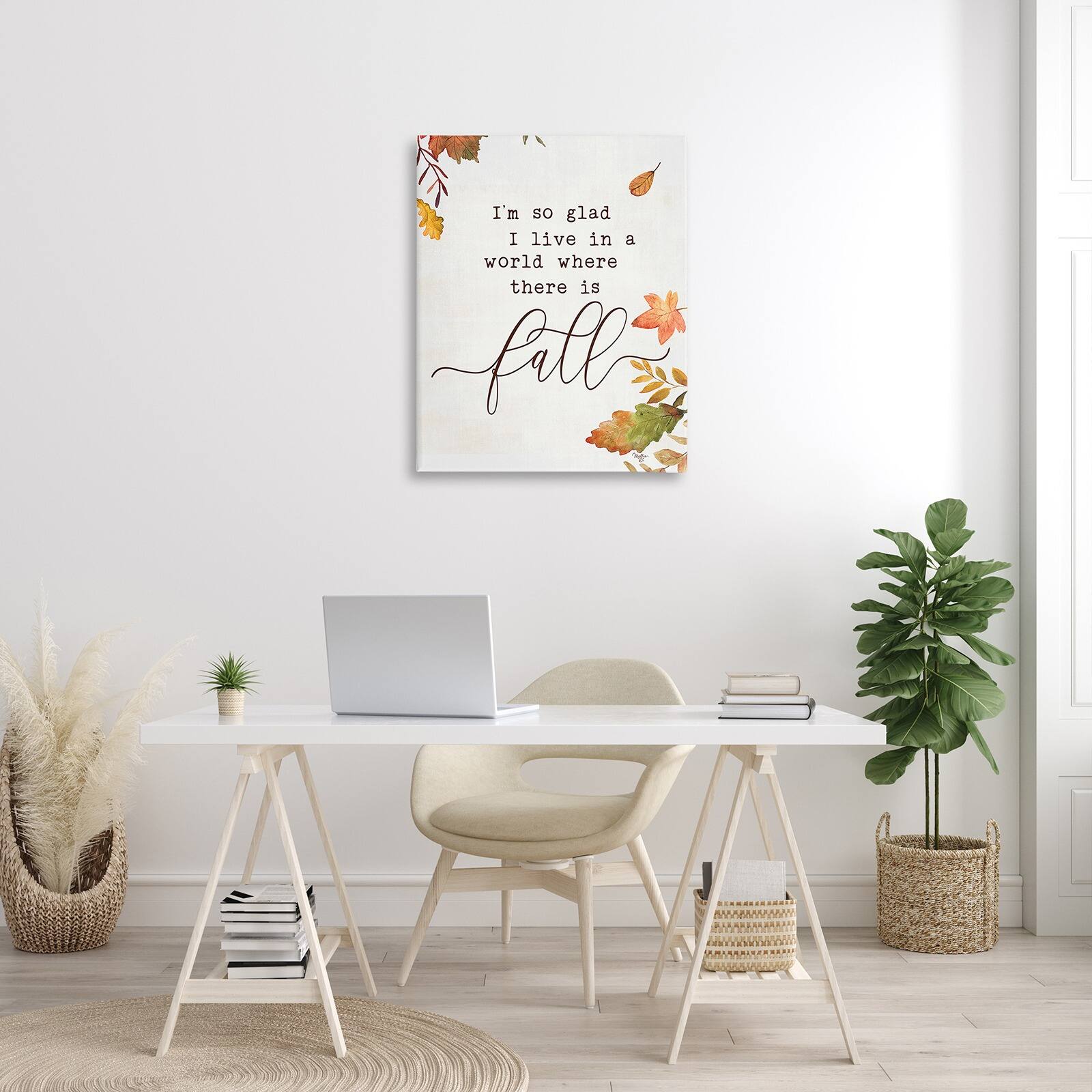Stupell Industries A World With Fall Canvas Wall Art