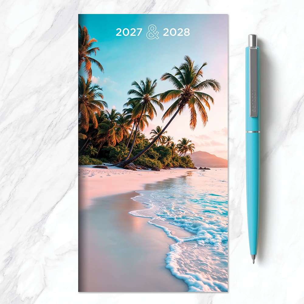 2027-2028 Beaches Small Monthly Pocket Planner