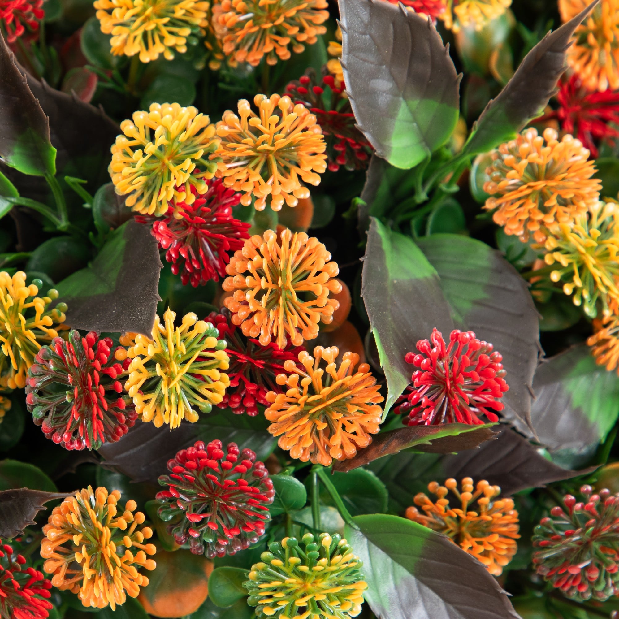 16" UV Resistant Autumn Artificial Mixed Fall Mum Plant in Pot