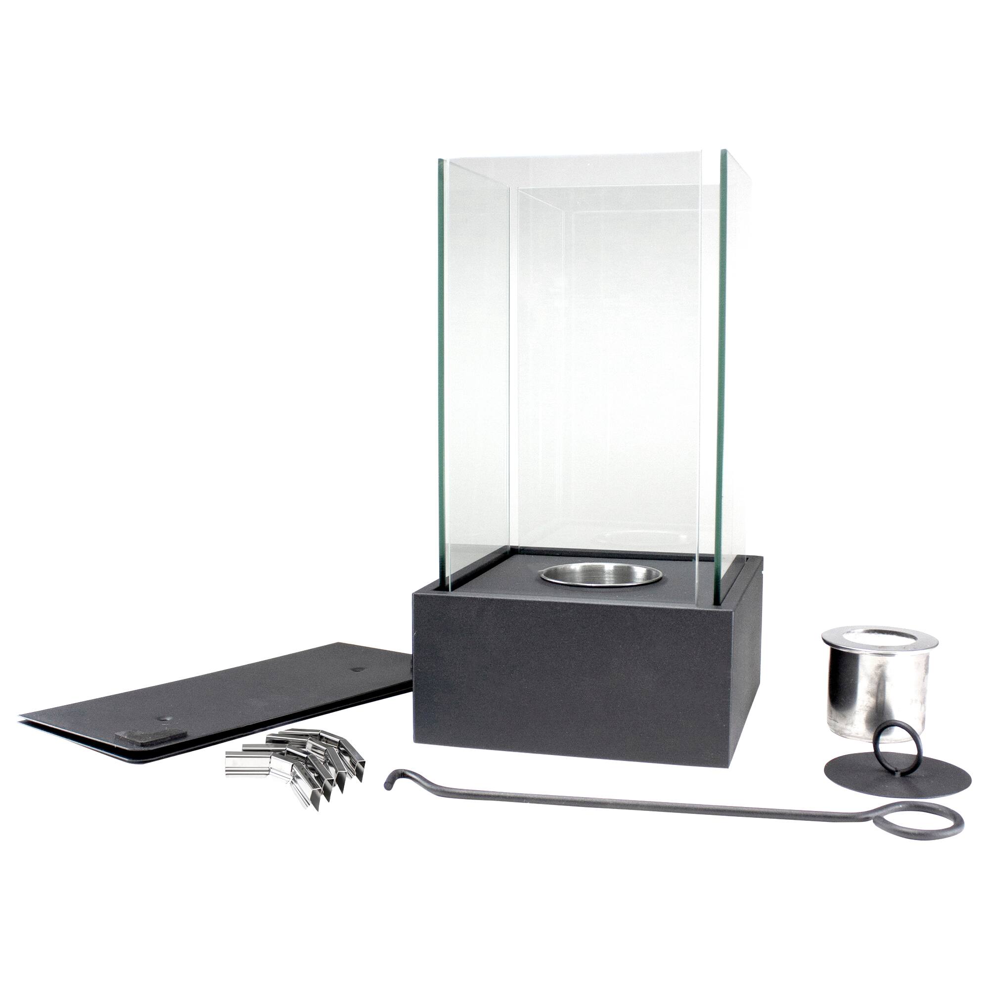 15" Bio Ethanol Ventless Portable Tabletop Fireplace with Flame Guard