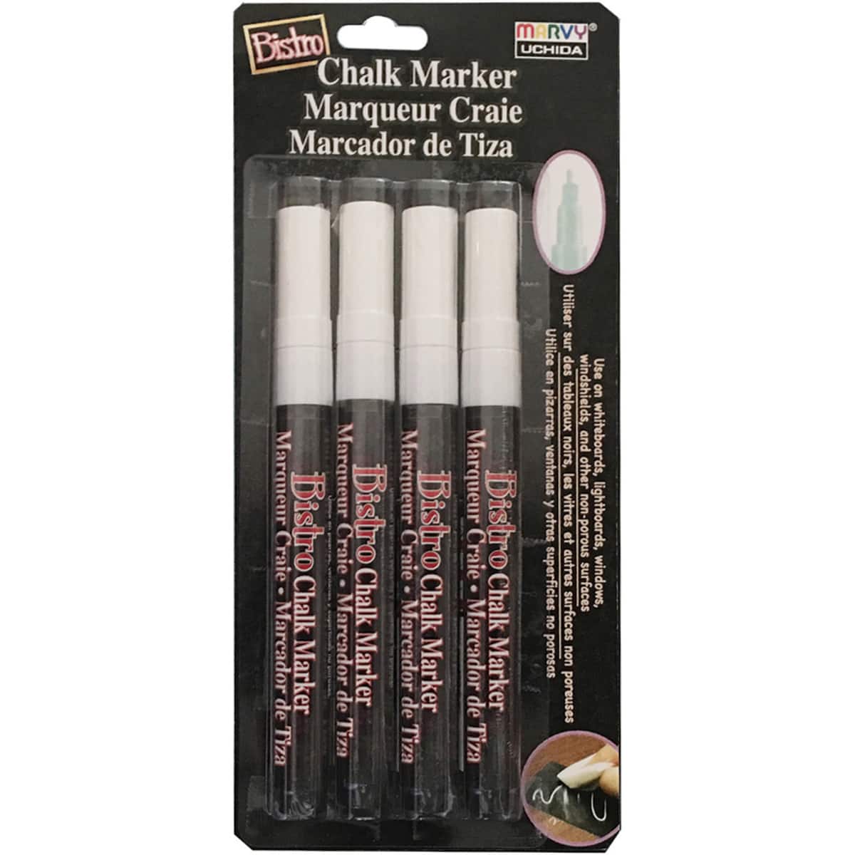 Marvy® Uchida Bistro White Fine Point Chalk Marker Set, 4ct.