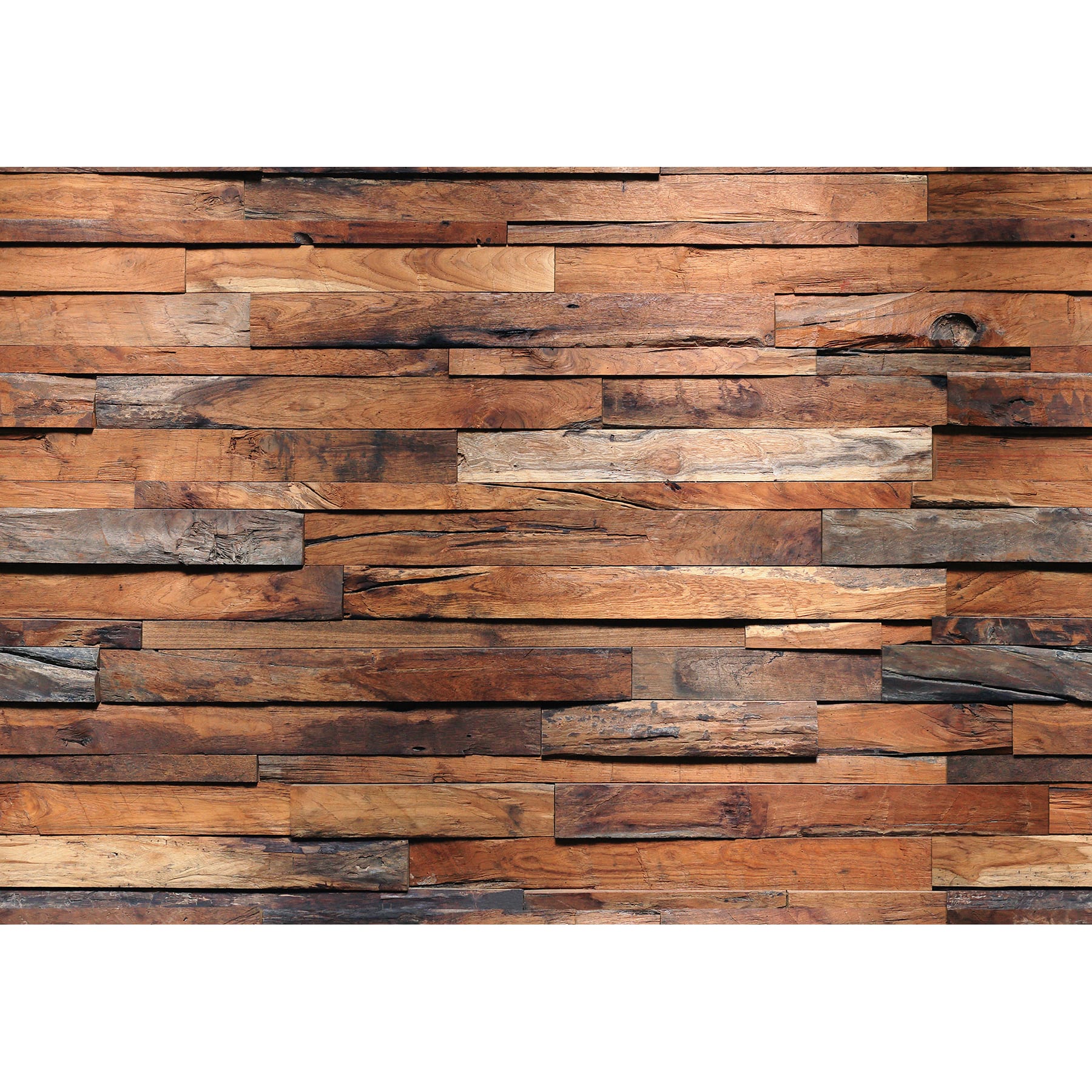 Ideal Decor Reclaimed Wood Wall Mural