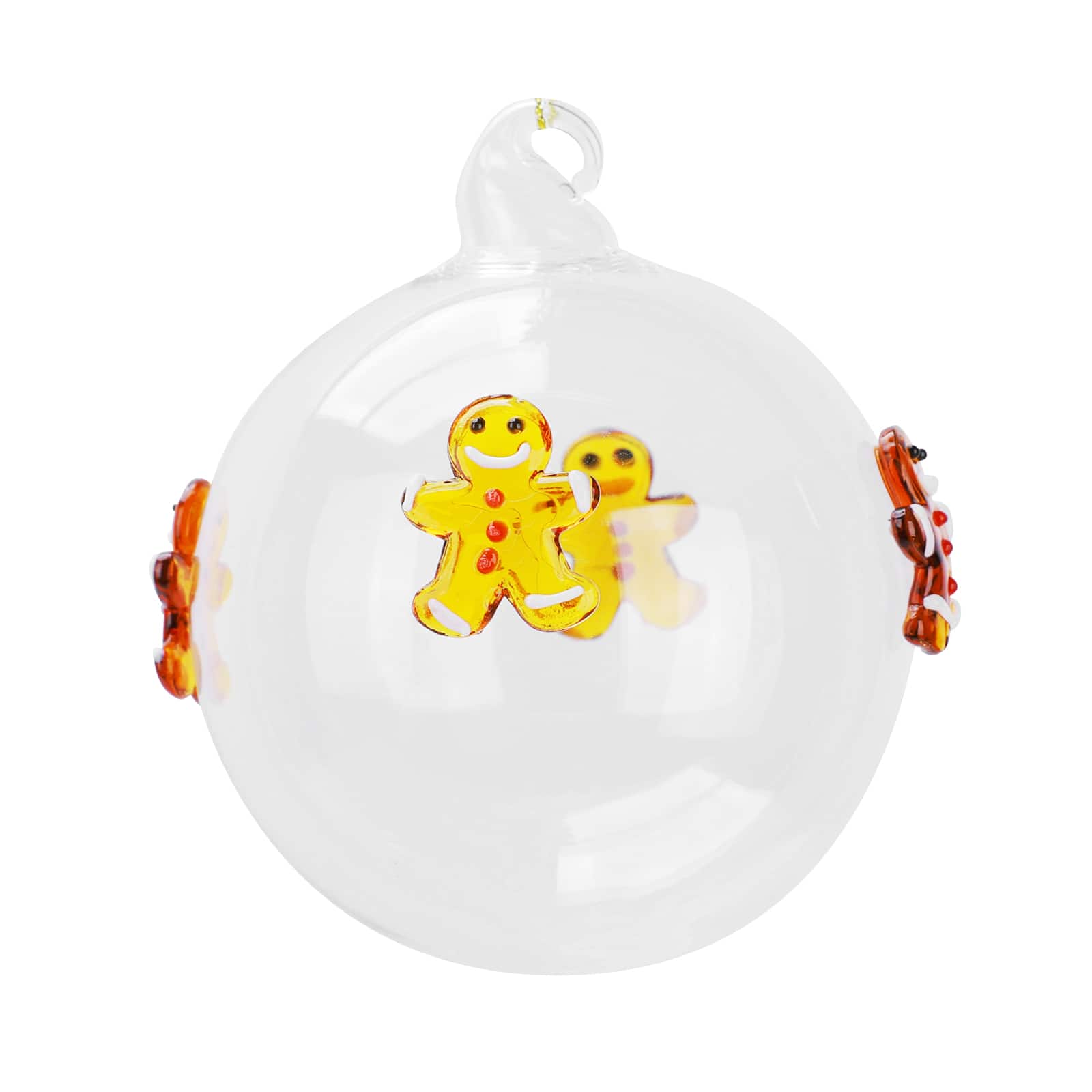 3" Translucent Gingerbread Man Glass Ball Ornament by Ashland®
