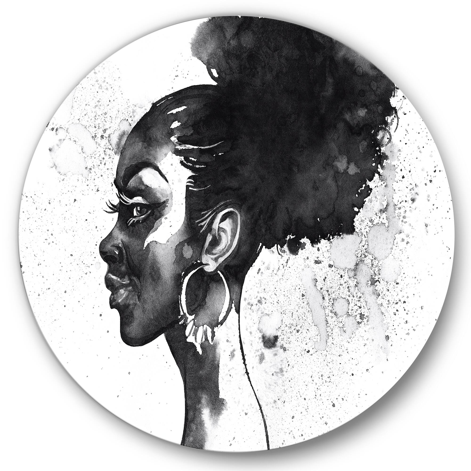 Designart - Monochrome Portrait of African American Woman I