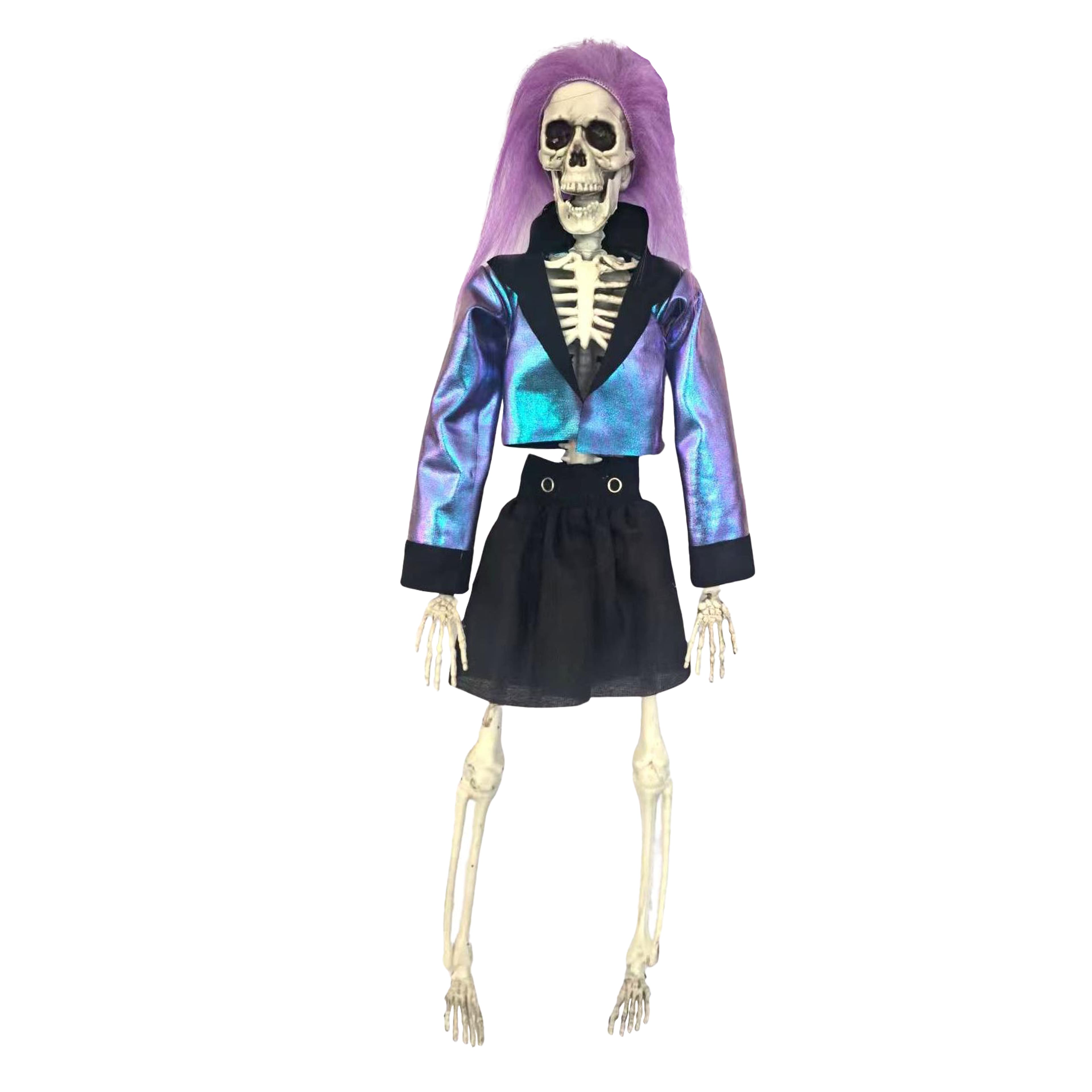 16" Hanging Purple Hair Skeleton by Ashland®